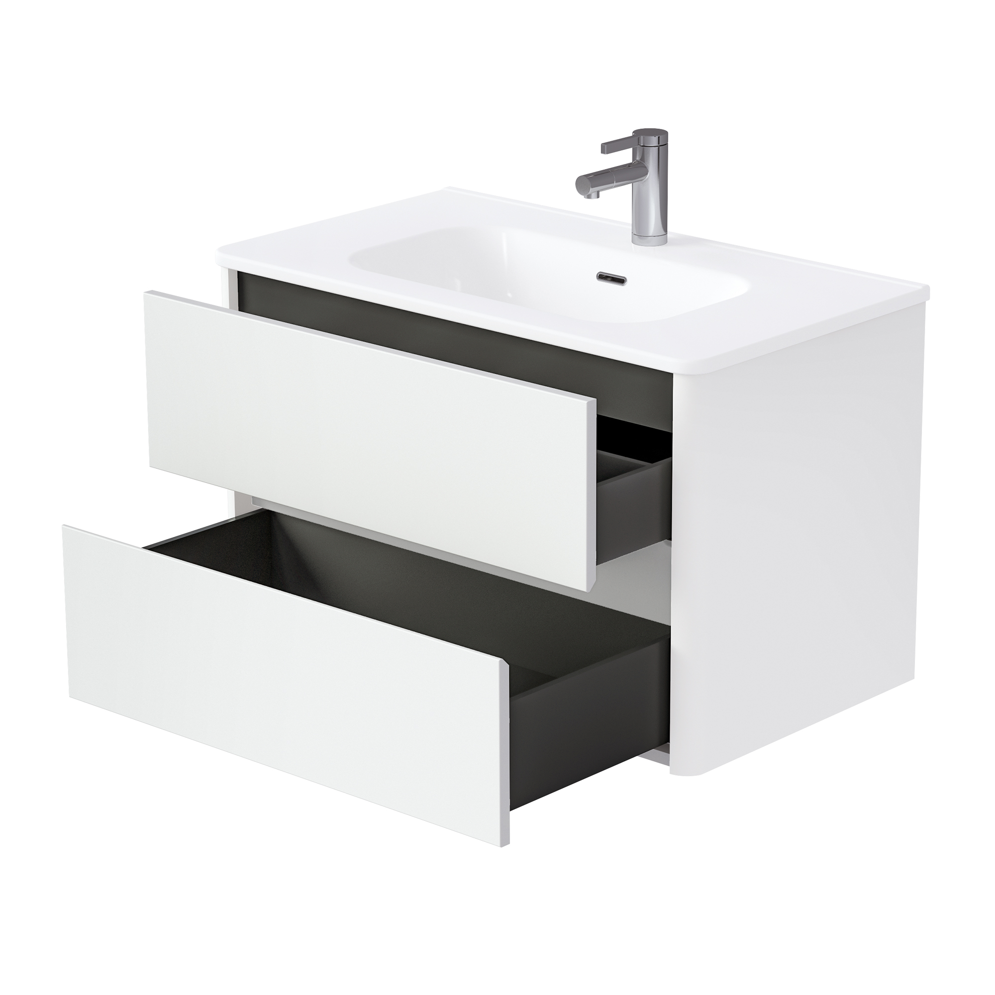 Купить Тумба под раковину Melody 80П (800х500х453) 2я белый