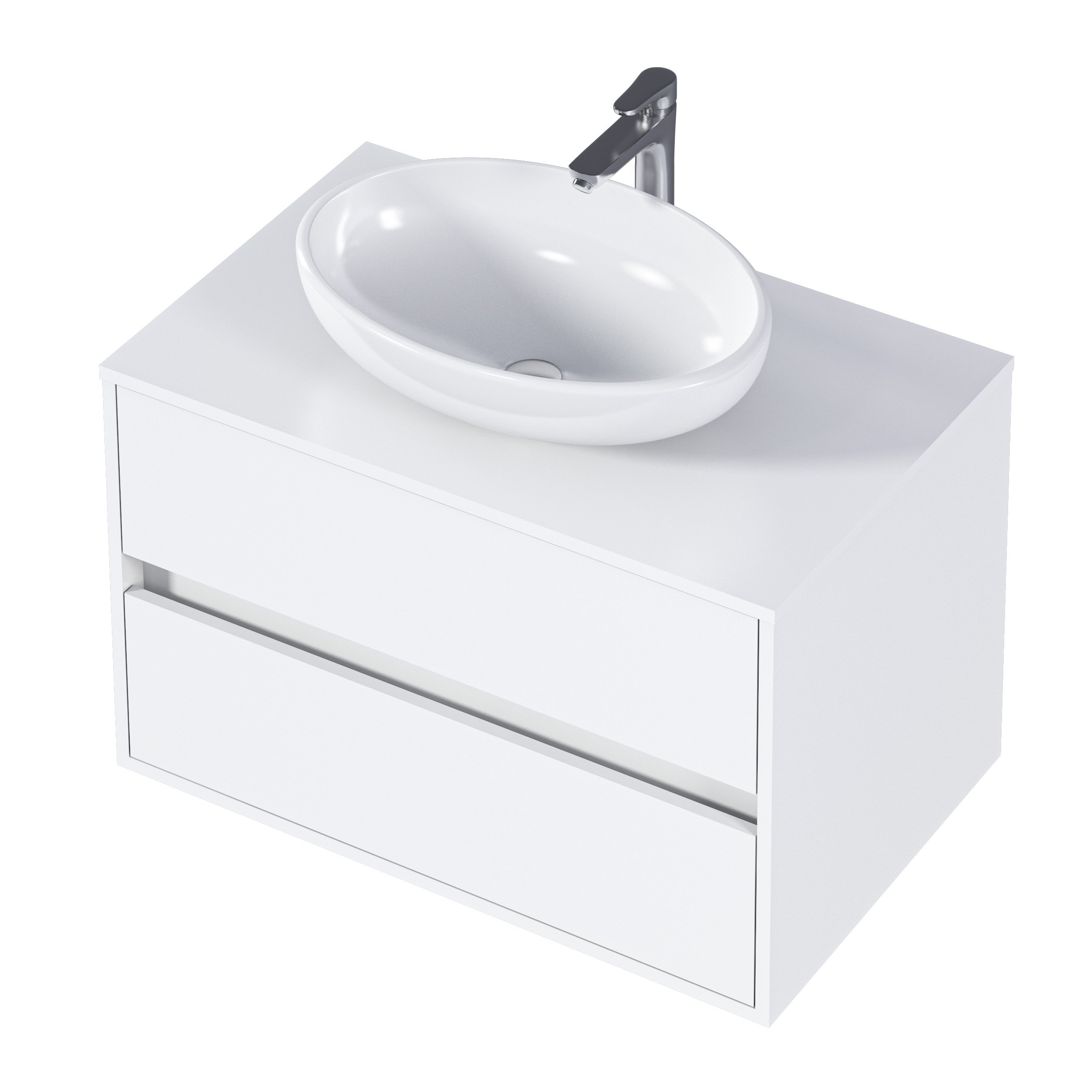 Купить Тумба со столешницей ВЕЛЛИ/Veil 80П (800х500х500) 2я белая аляска