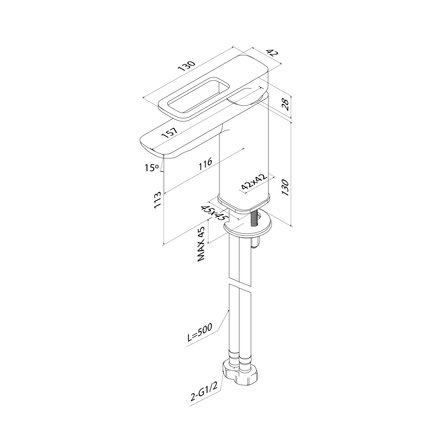Купить Смеситель для раковины IDDIS Slide SLISB00i01