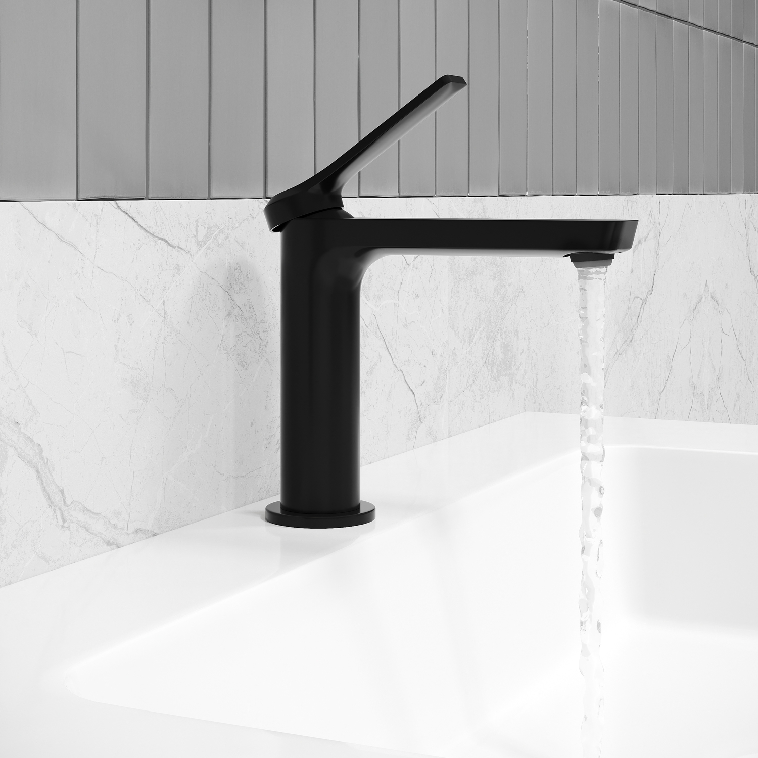 Купить Смеситель для раковины IDDIS Parker, матовый черный, PARBL00i01