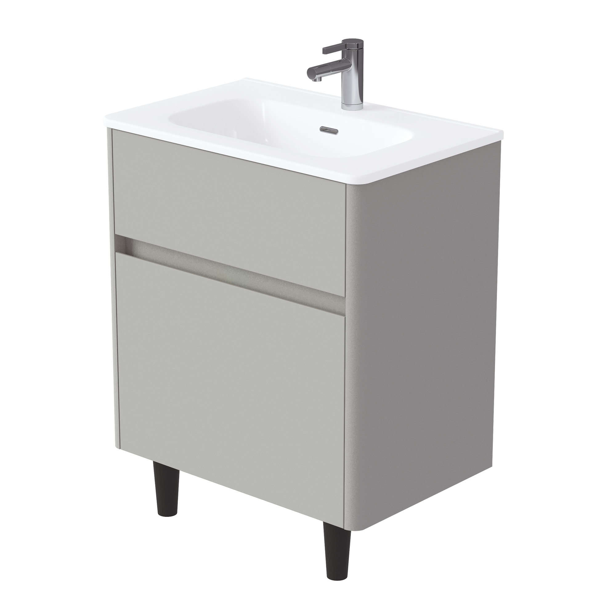 Купить Тумба под раковину Melody 70Н (700х870х453) 2я агатовый серый