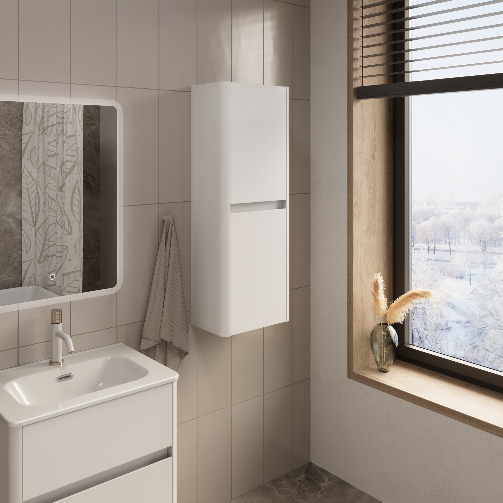 Купить Пенал Melody 40П (400х1100х250) 2д белый