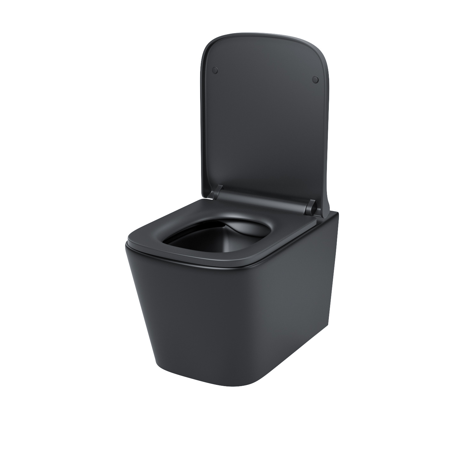 Купить Унитаз подвесной IDDIS Bild безободковый черный матовый BILR2BMi25