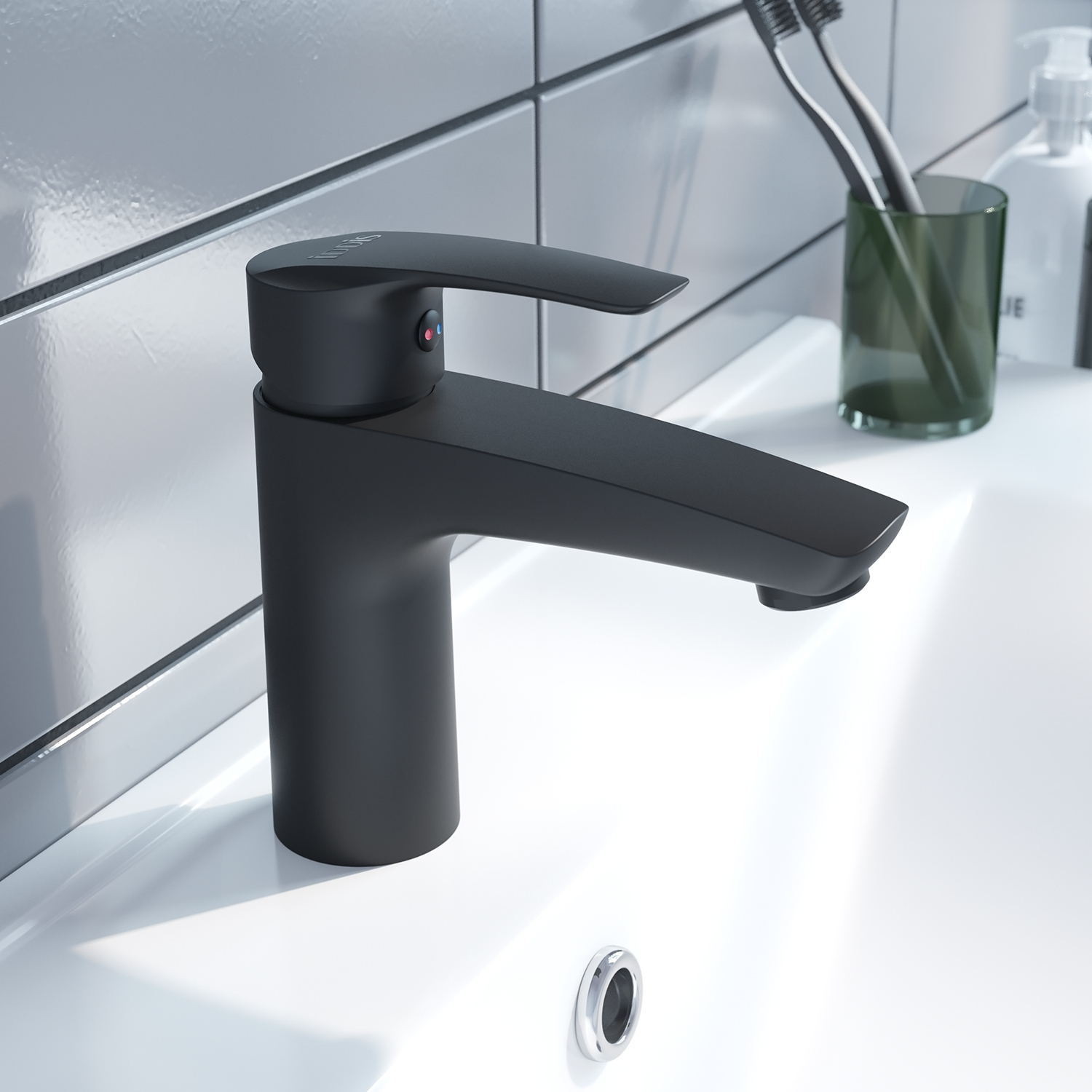 Купить Смеситель для раковины IDDIS Ray черный RAYBL00i01