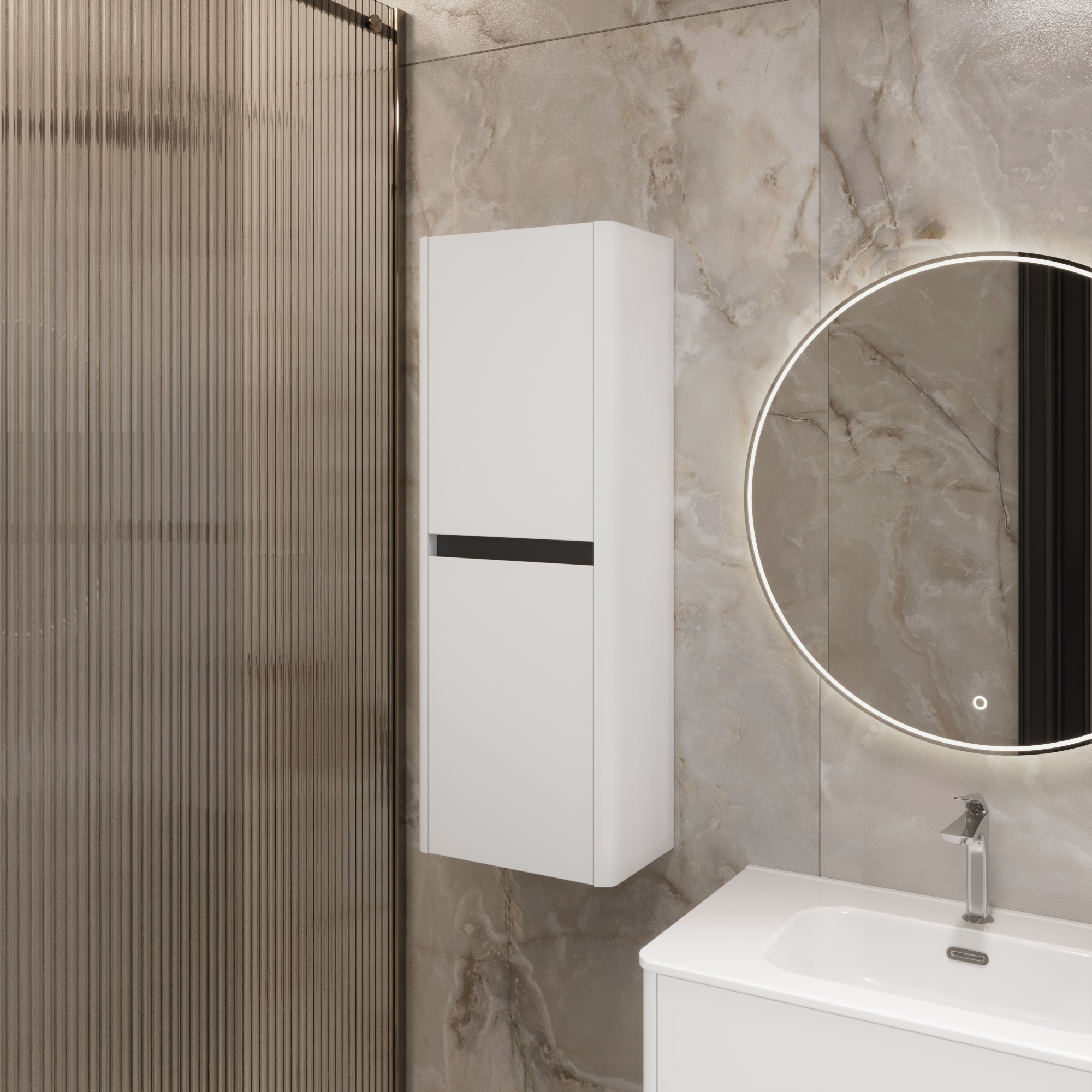 Купить Пенал Mona 40П (400х1100х250) 2д белый