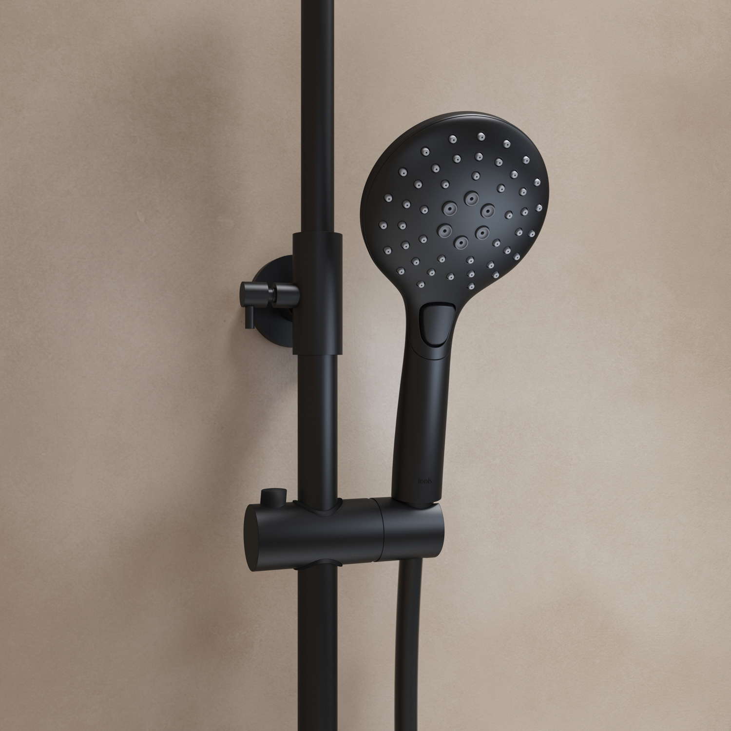 Купить Душевая система  IDDIS Ray с  изливом черный матовый RAYBL3Fi06