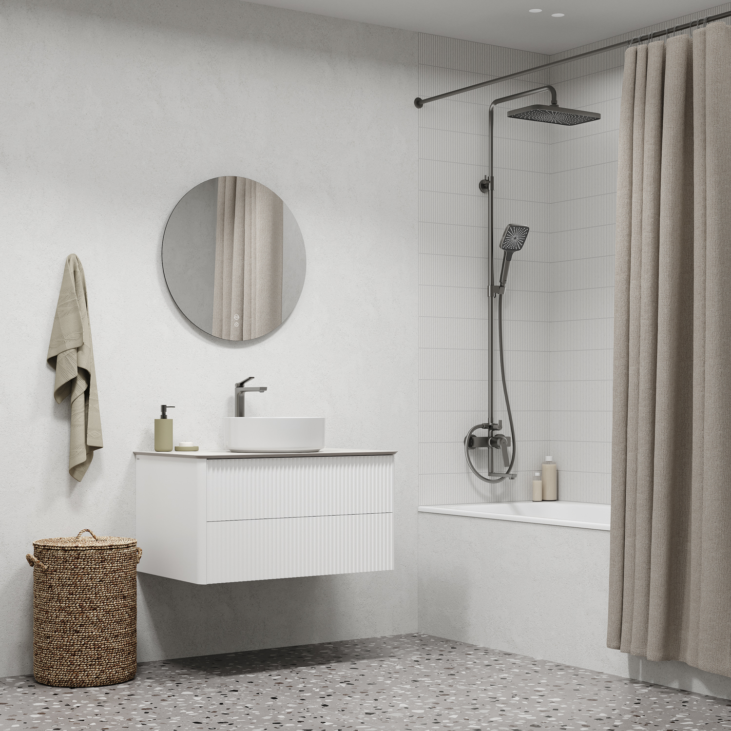 Купить Смеситель для раковины IDDIS Parker высокий матовый графит PARGM01i01