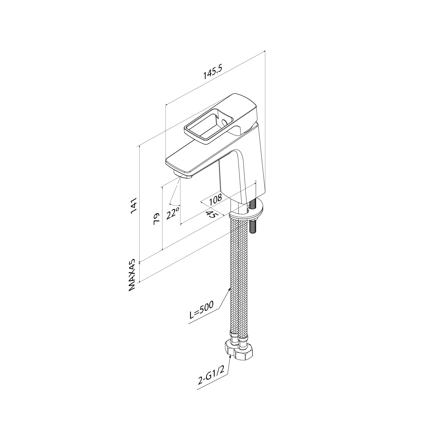 Купить Смеситель для раковины Iddis Bild черный матовый BILBL00i01