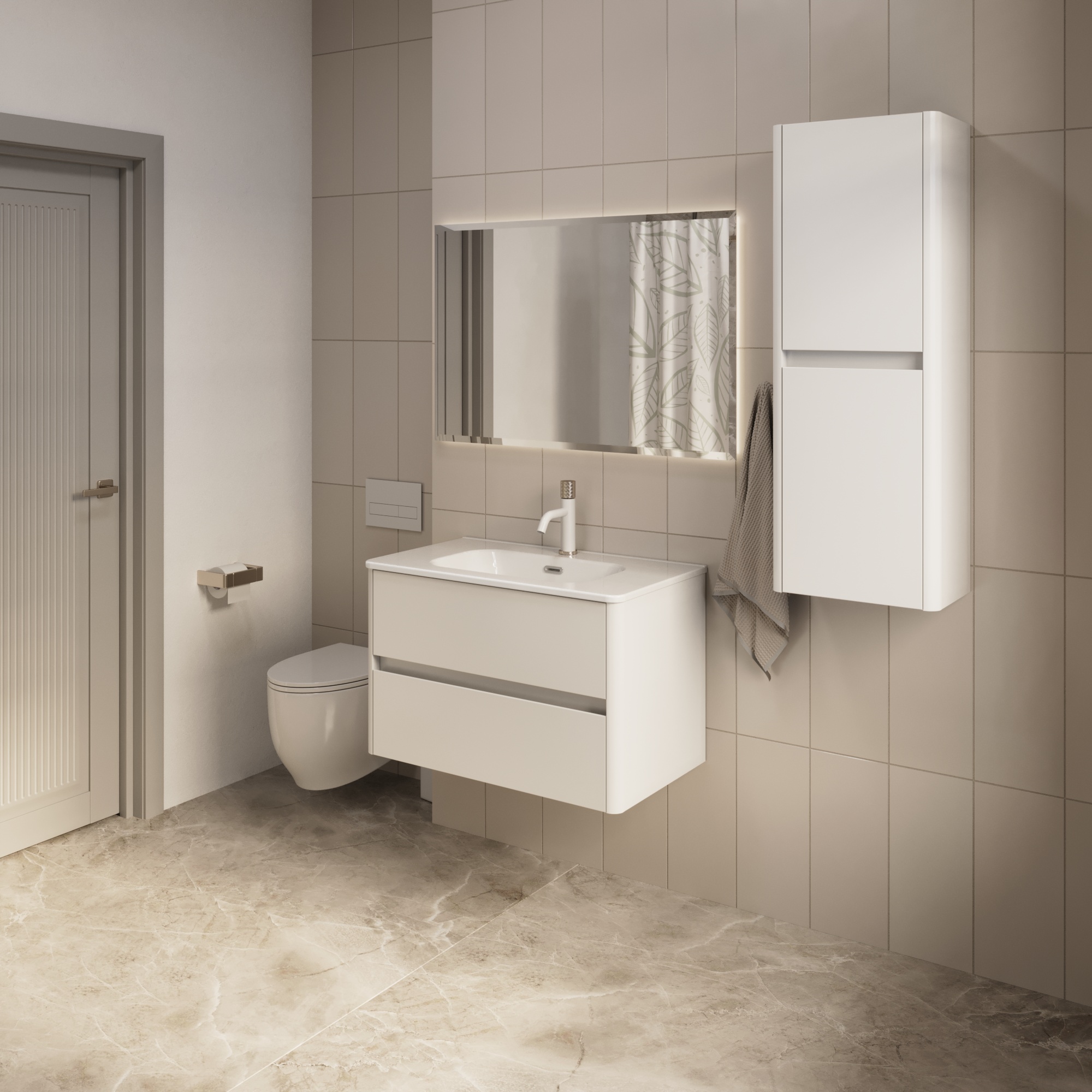 Купить Тумба под раковину Melody 80П (800х500х453) 2я белый