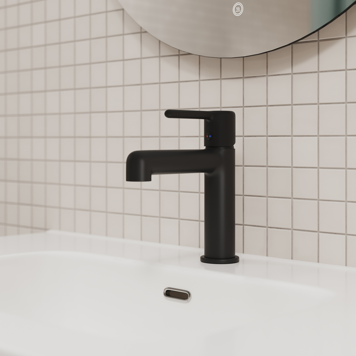 Купить Смеситель для умывальника IDDIS Aiger черный матовый AIGBL00i01