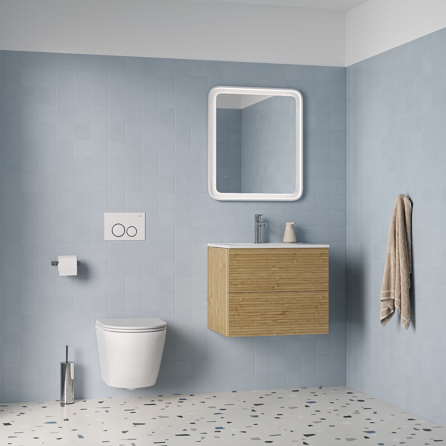 Купить Унитаз подвесной IDDIS безободковый Blanco воронка-водоворот BLQNDSEI25