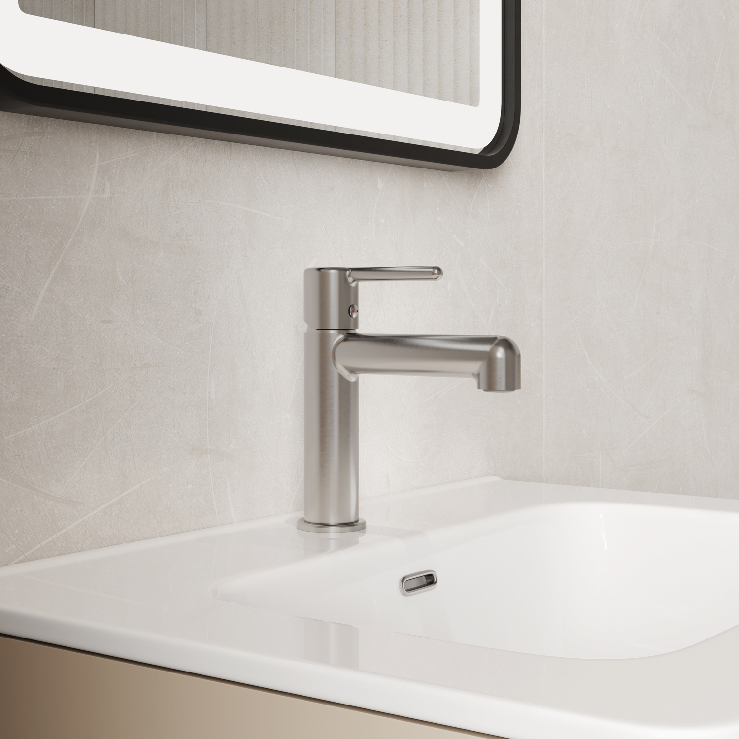 Купить Cмеситель для раковины IDDIS Aiger хром матовый AIGBC00i01