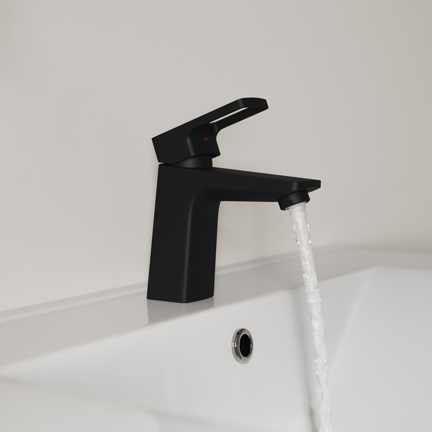 Купить Смеситель для раковины Iddis Bild черный матовый BILBL00i01