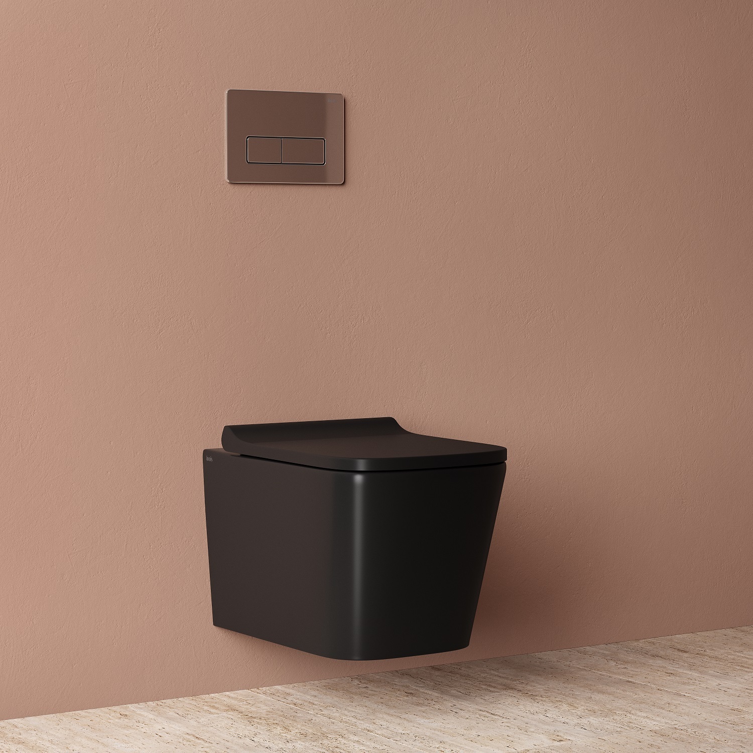 Купить Унитаз подвесной IDDIS Bild безободковый черный матовый BILR2BMi25