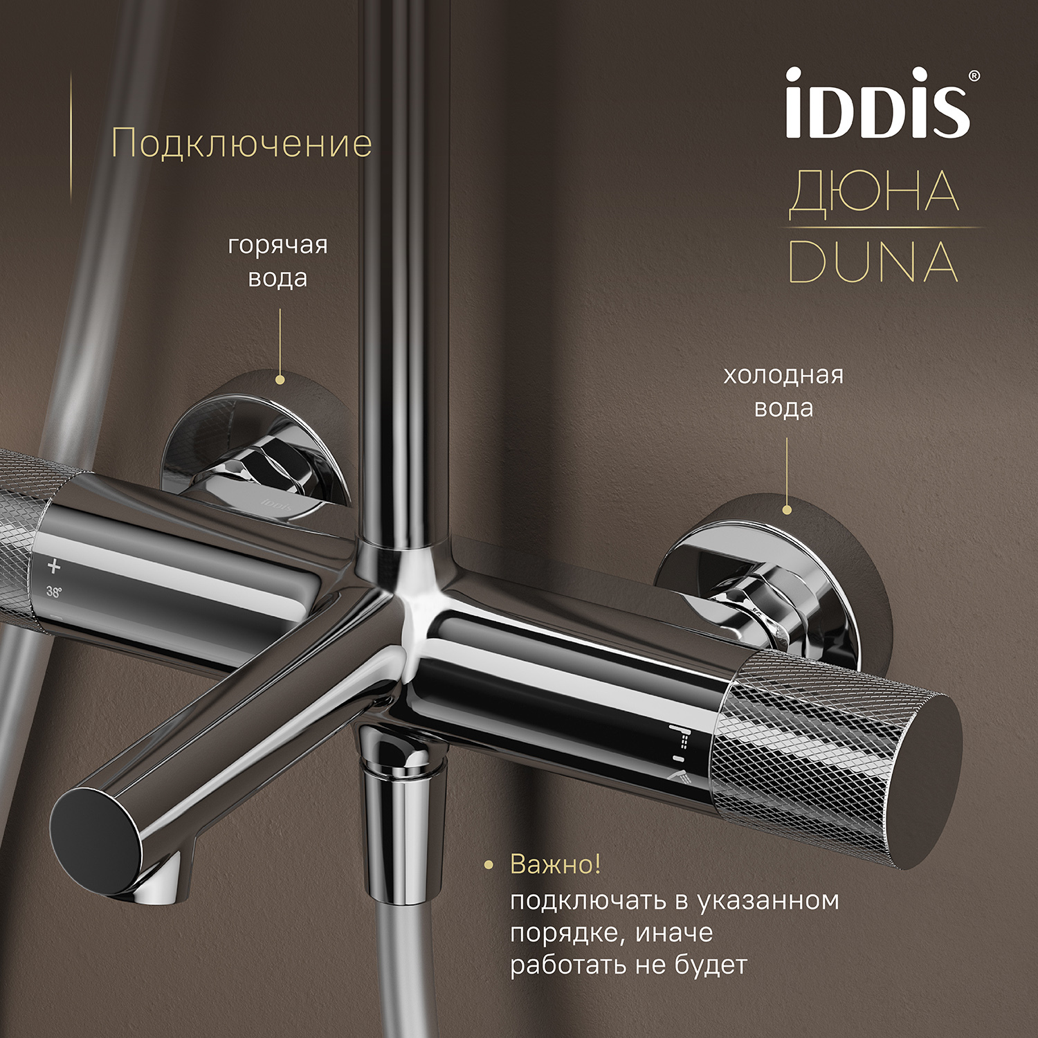 Купить Душевая система IDDIS Duna термостат DUNSBSTi06