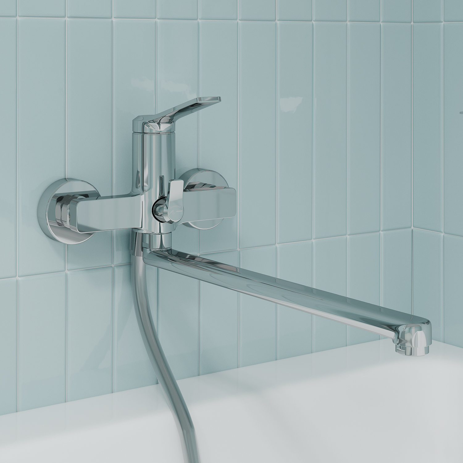 Купить Смеситель для ванны IDDIS Parker с длинным изливом PARSB02i10WA