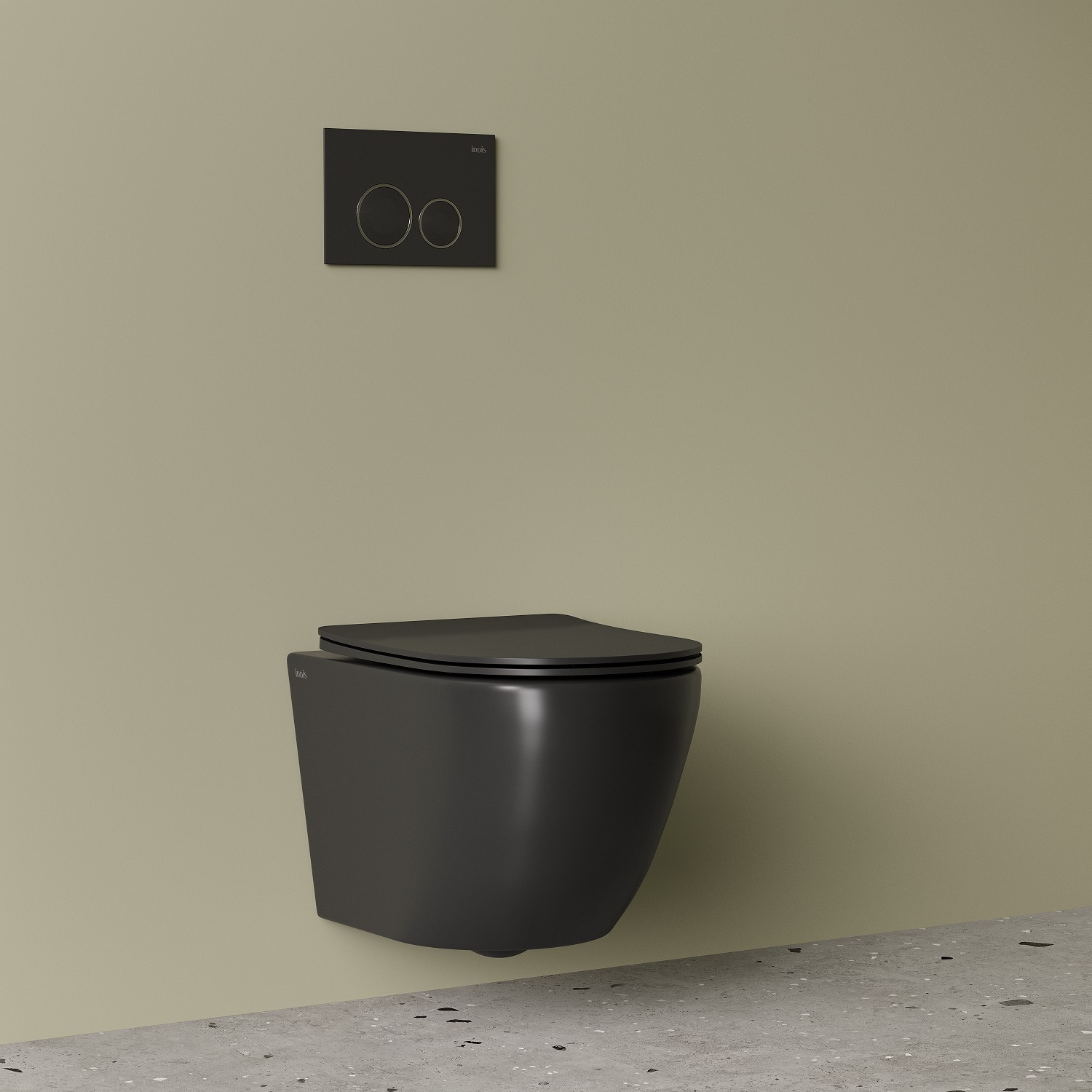 Купить Унитаз подвесной IDDIS безободковый Blanco черный матовый BLAR3BMi25