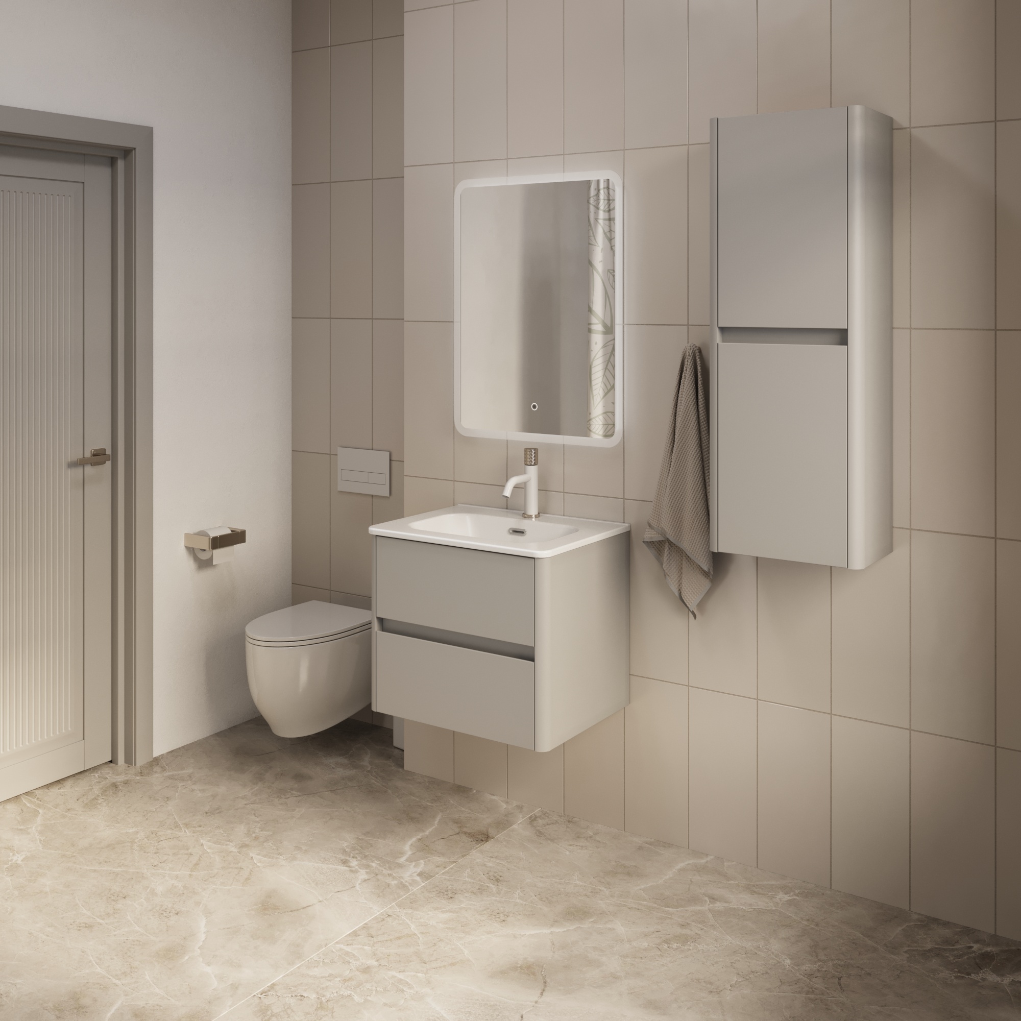 Купить Тумба под раковину Melody 60П (600х500х453) 2я белый