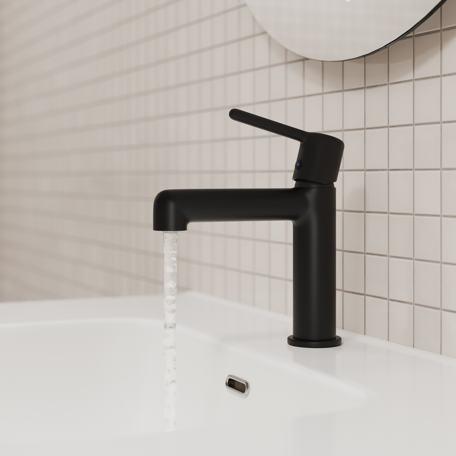 Купить Смеситель для умывальника IDDIS Aiger черный матовый AIGBL00i01