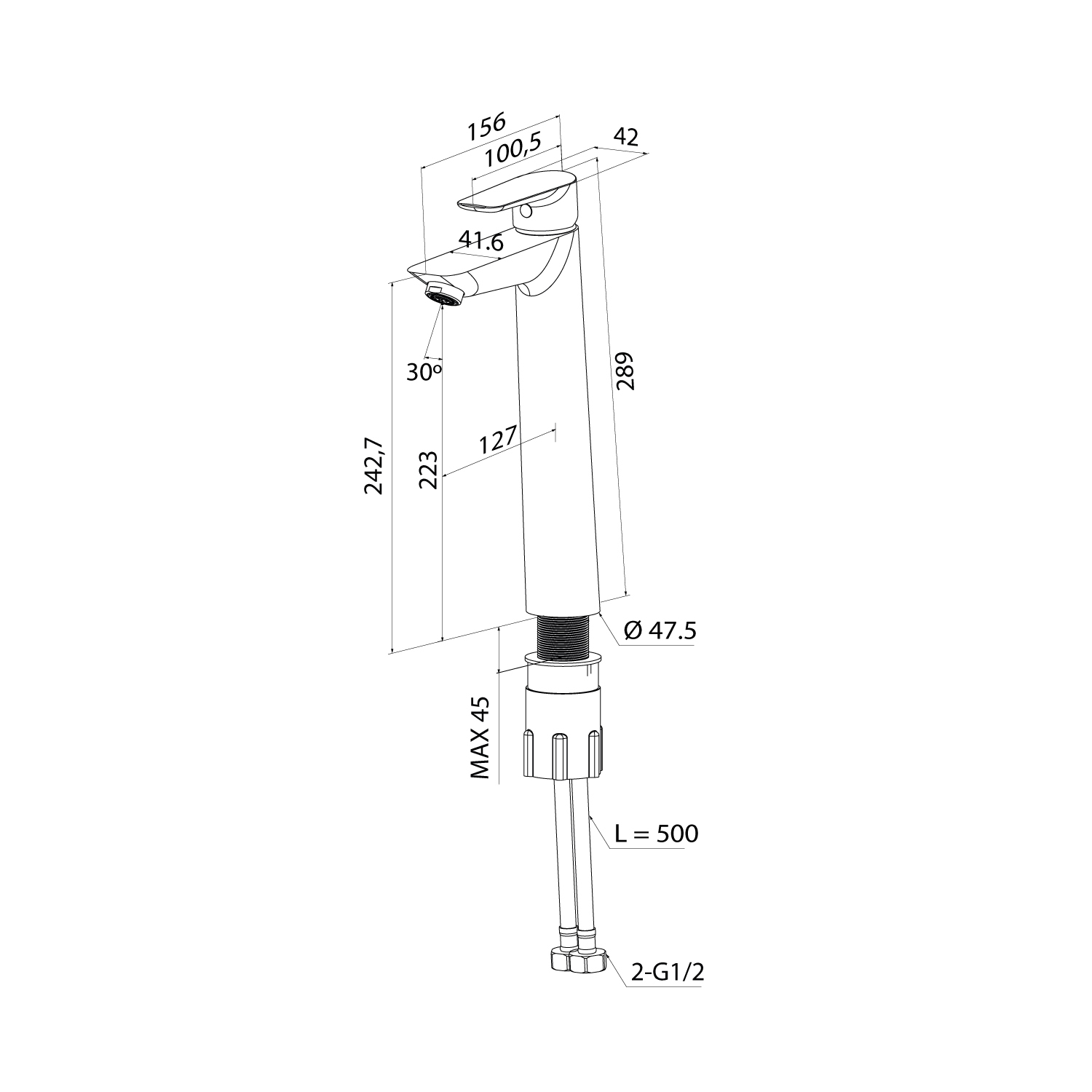 Купить Смеситель для раковины IDDIS Cloud высокий белый/хром CLOSB01i01