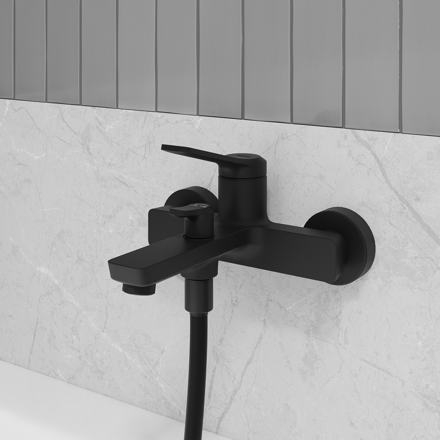 Купить Смеситель для ванны IDDIS Parker черный матовый PARBL02i02WA