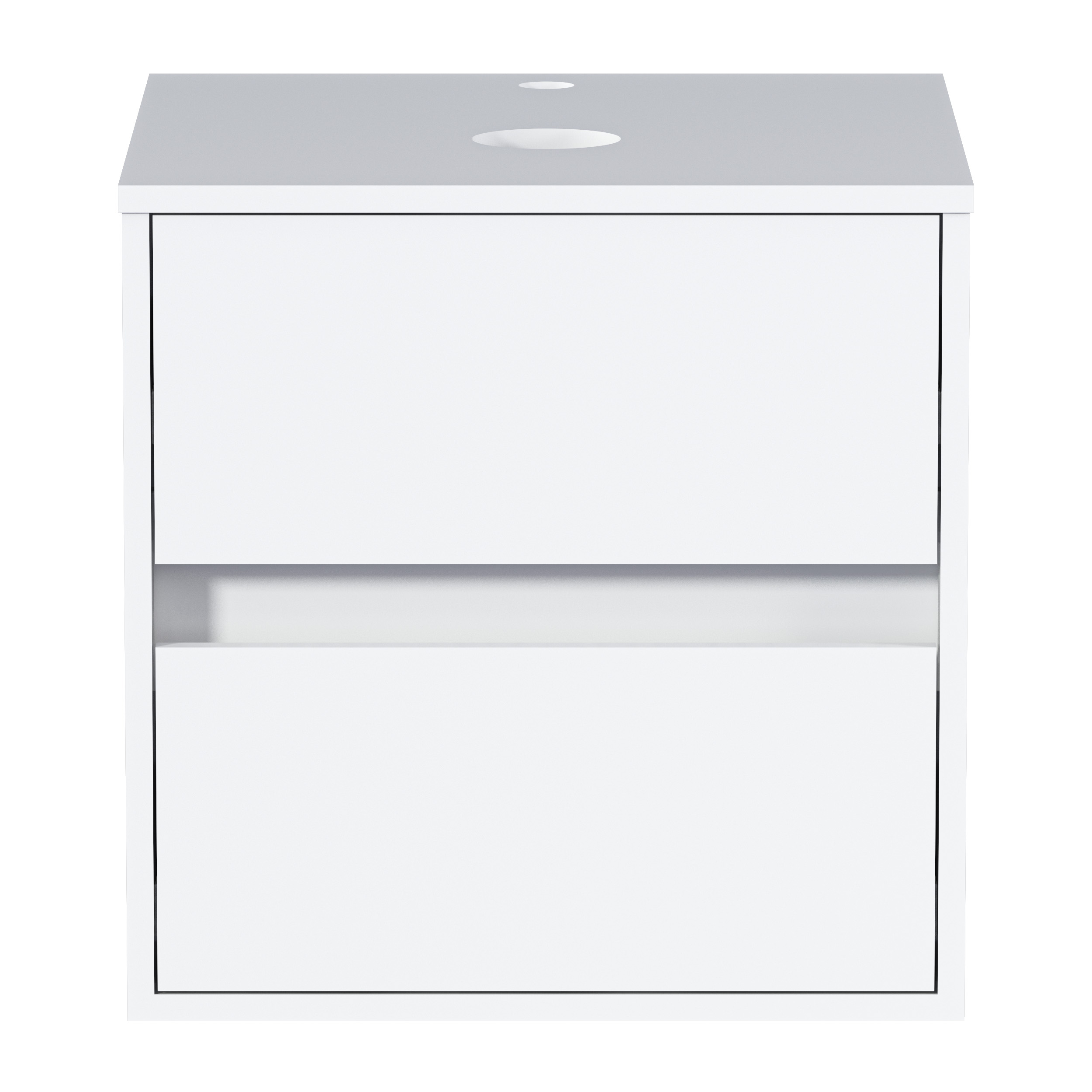 Купить Тумба со столешницей ВЕЛЛИ/Veil 50П (500х500х500) 2я белая аляска