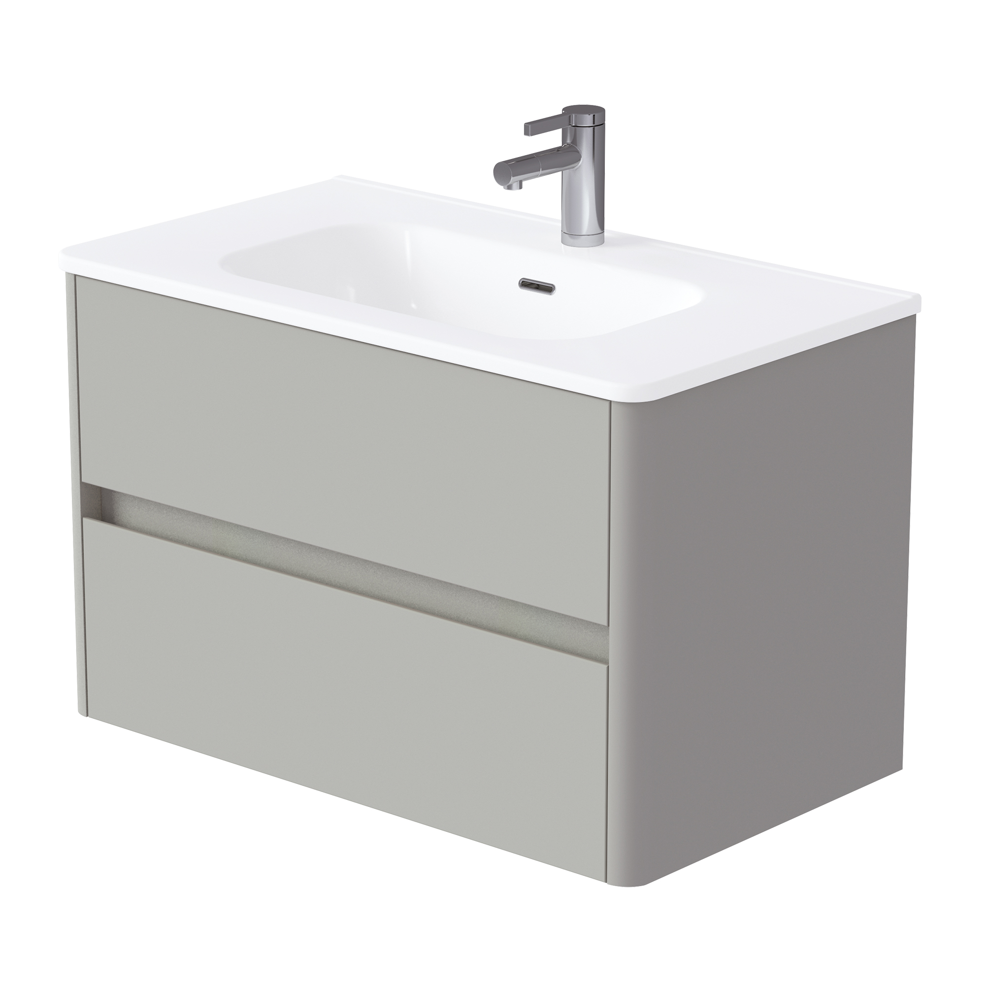 Купить Тумба под раковину Melody 80П (800х500х453) 2я агатовый серый