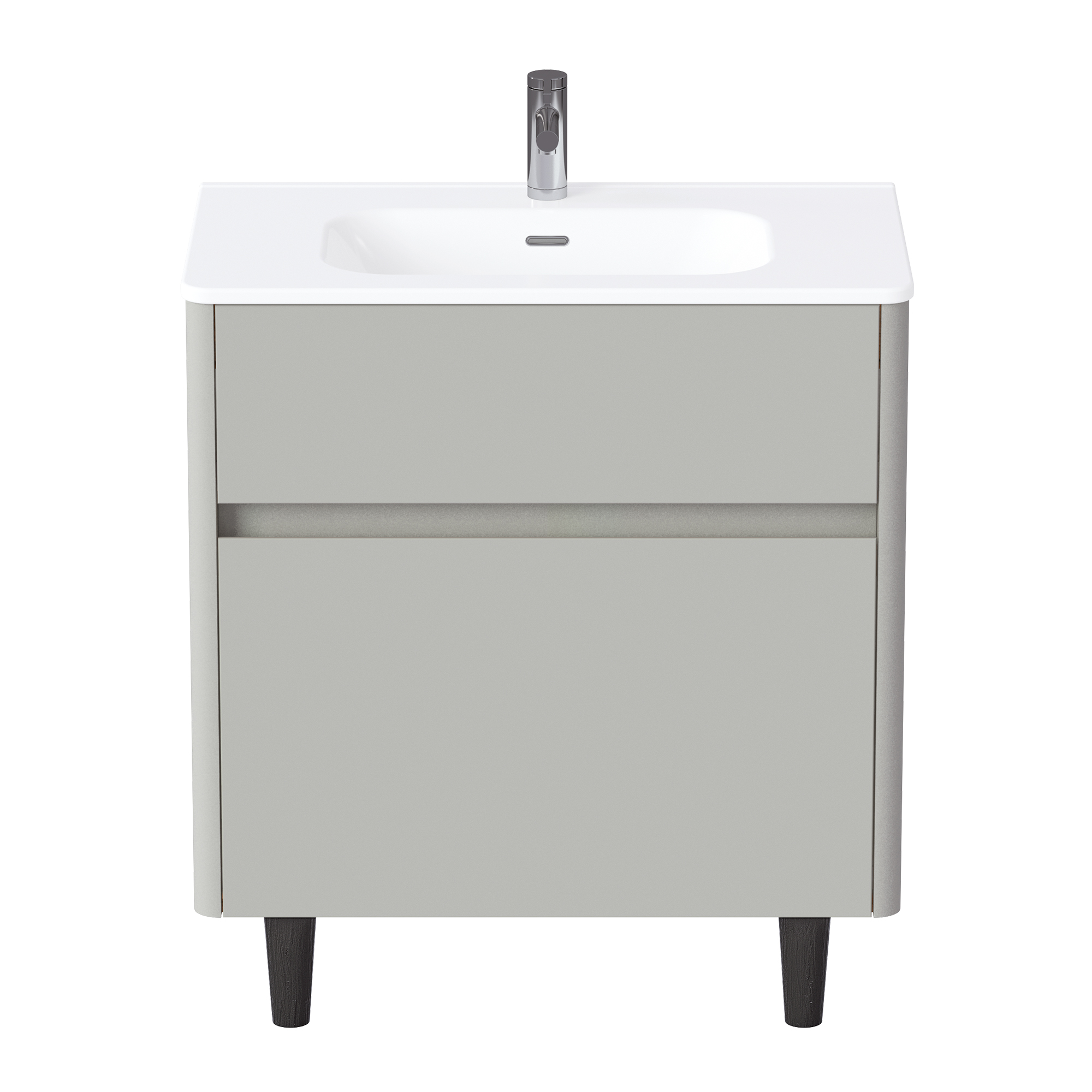 Купить Тумба под раковину Melody 80Н (800х870х453) 2я агатовый серый