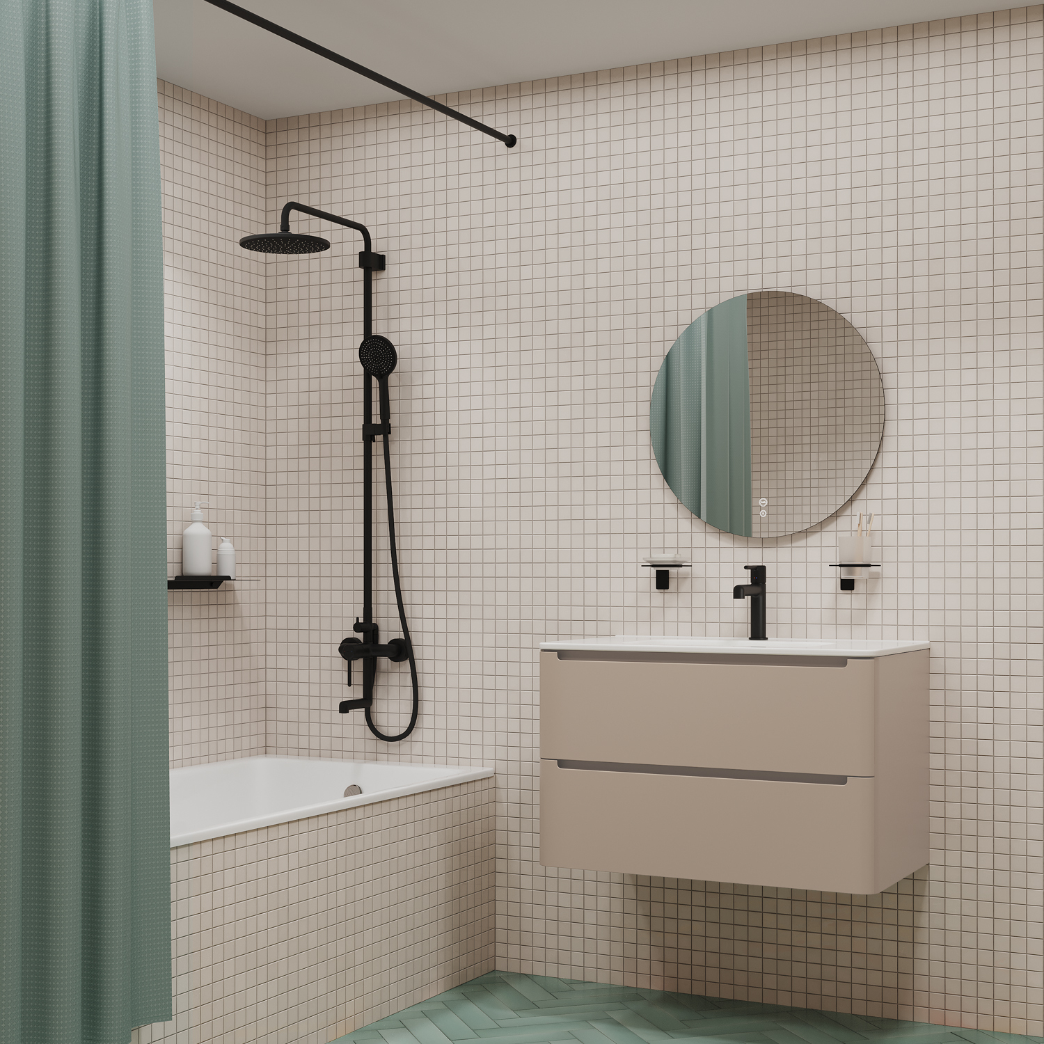 Купить Смеситель для умывальника IDDIS Aiger черный матовый AIGBL00i01