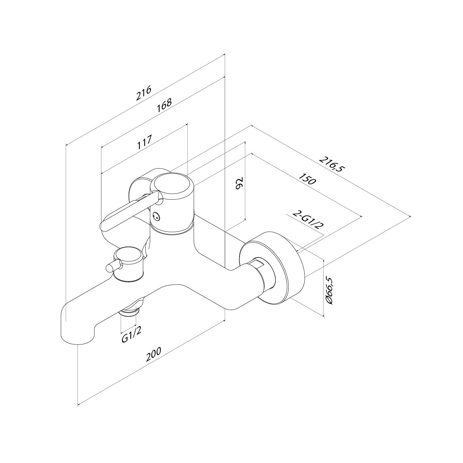Купить Cмеситель для ванны IDDIS Aiger, хром матовый, AIGBC00i02WA