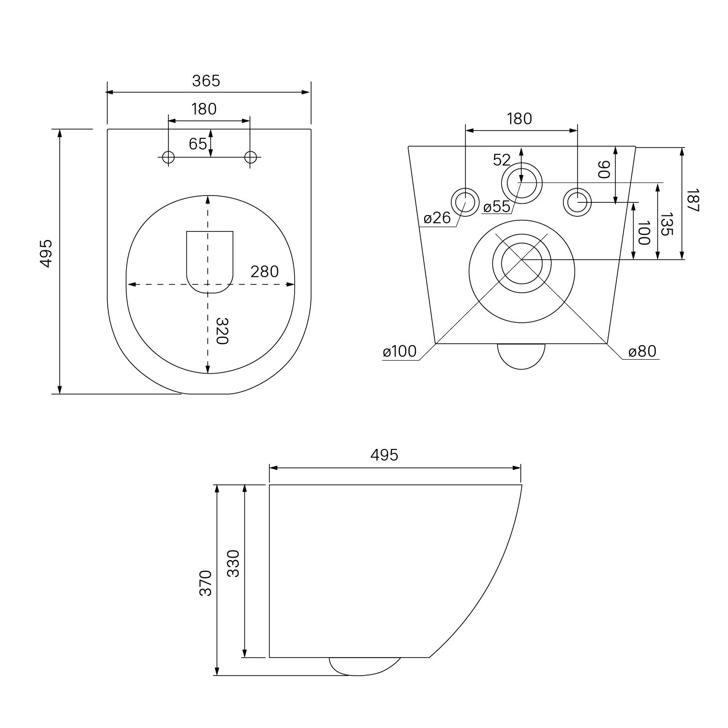 Купить Унитаз подвесной IDDIS безободковый Blanco воронка-водоворот BLQNDSEI25