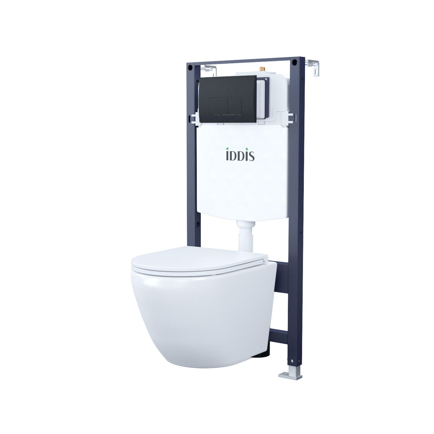 Купить Комплект 3в1 IDDIS: подвесной унитаз, инсталляция и клавиша смыва BASB020i73