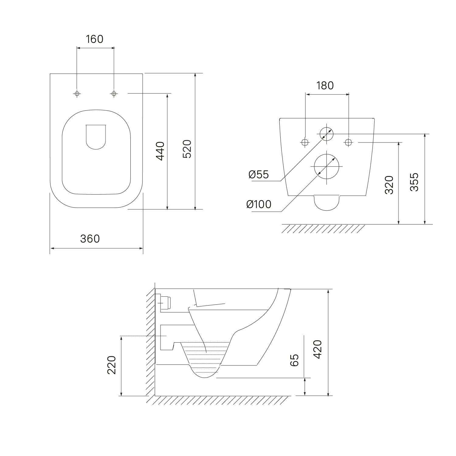 Купить Унитаз подвесной безободковый IDDIS Torr TORRDSEi25