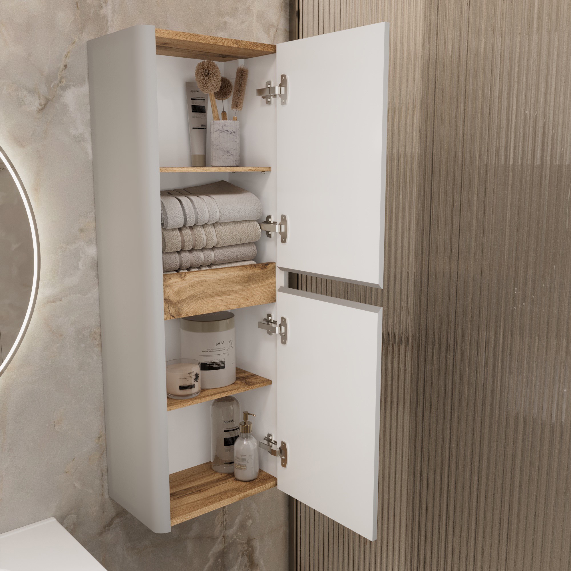 Купить Пенал Mona 40П (400х1100х250) 2д агатовый серый