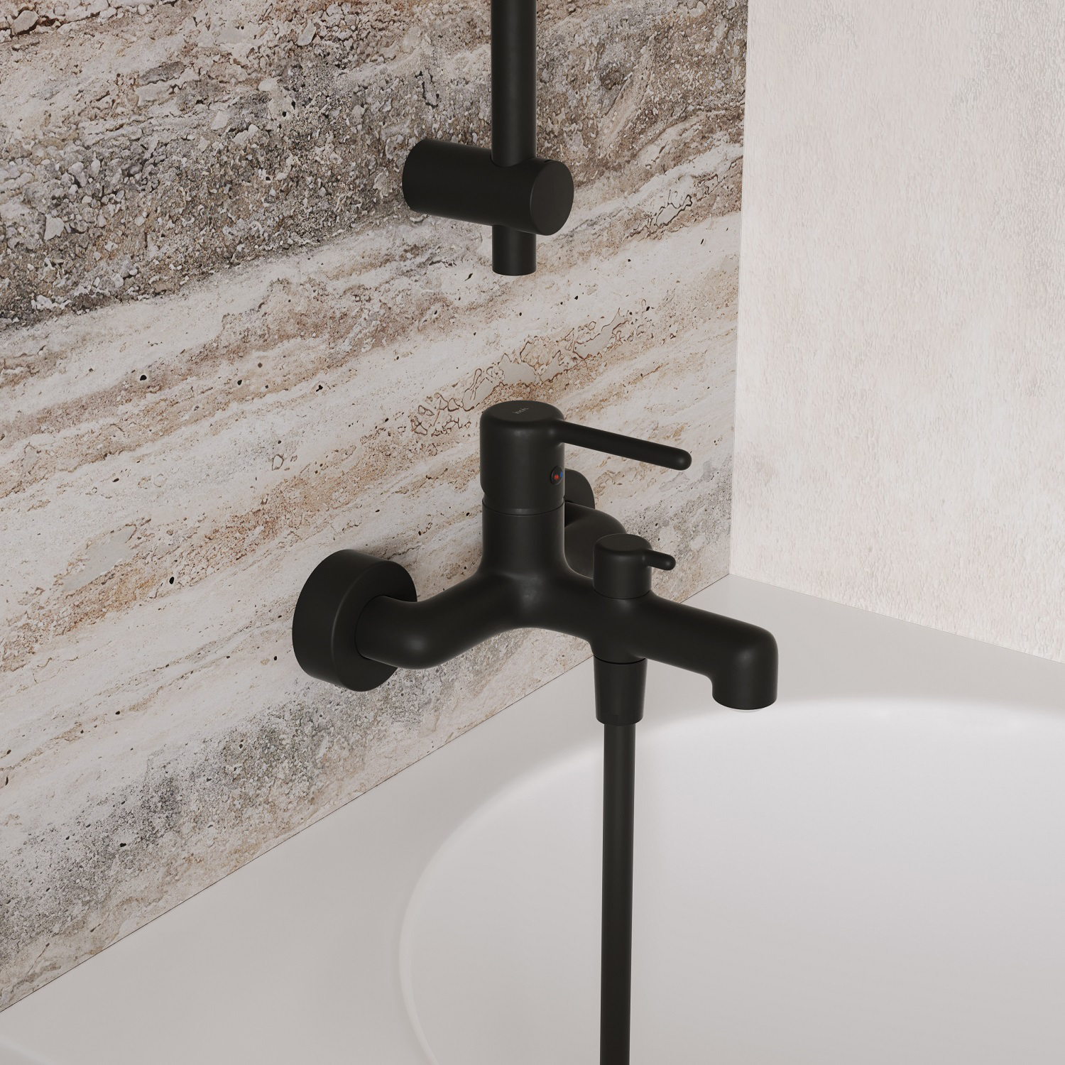 Купить Смеситель IDDIS Aiger для ванны черный матовый AIGBL00i02WA