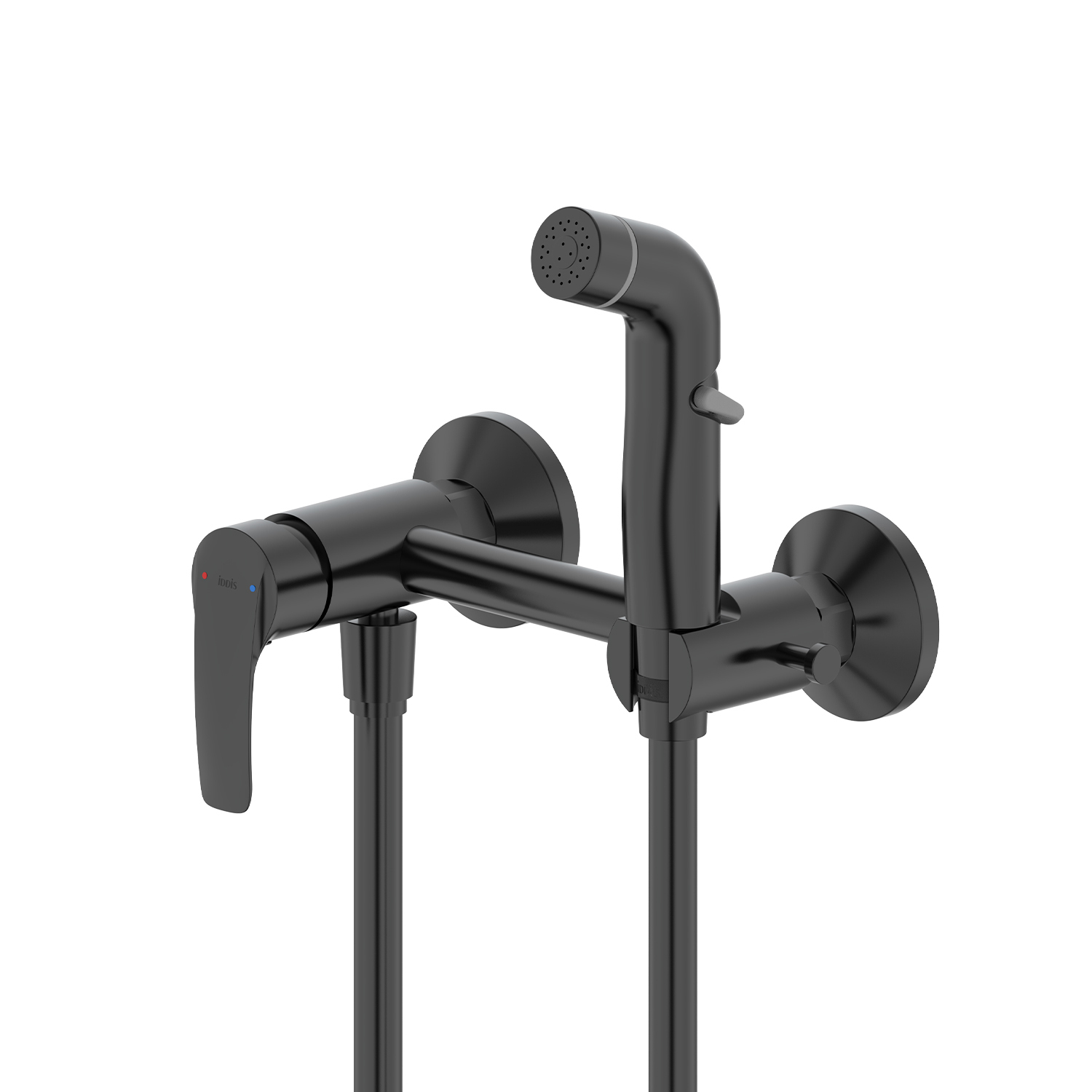 Купить Смеситель с гигиенической лейкой IDDIS Ray черный матовый RAYBL00i08