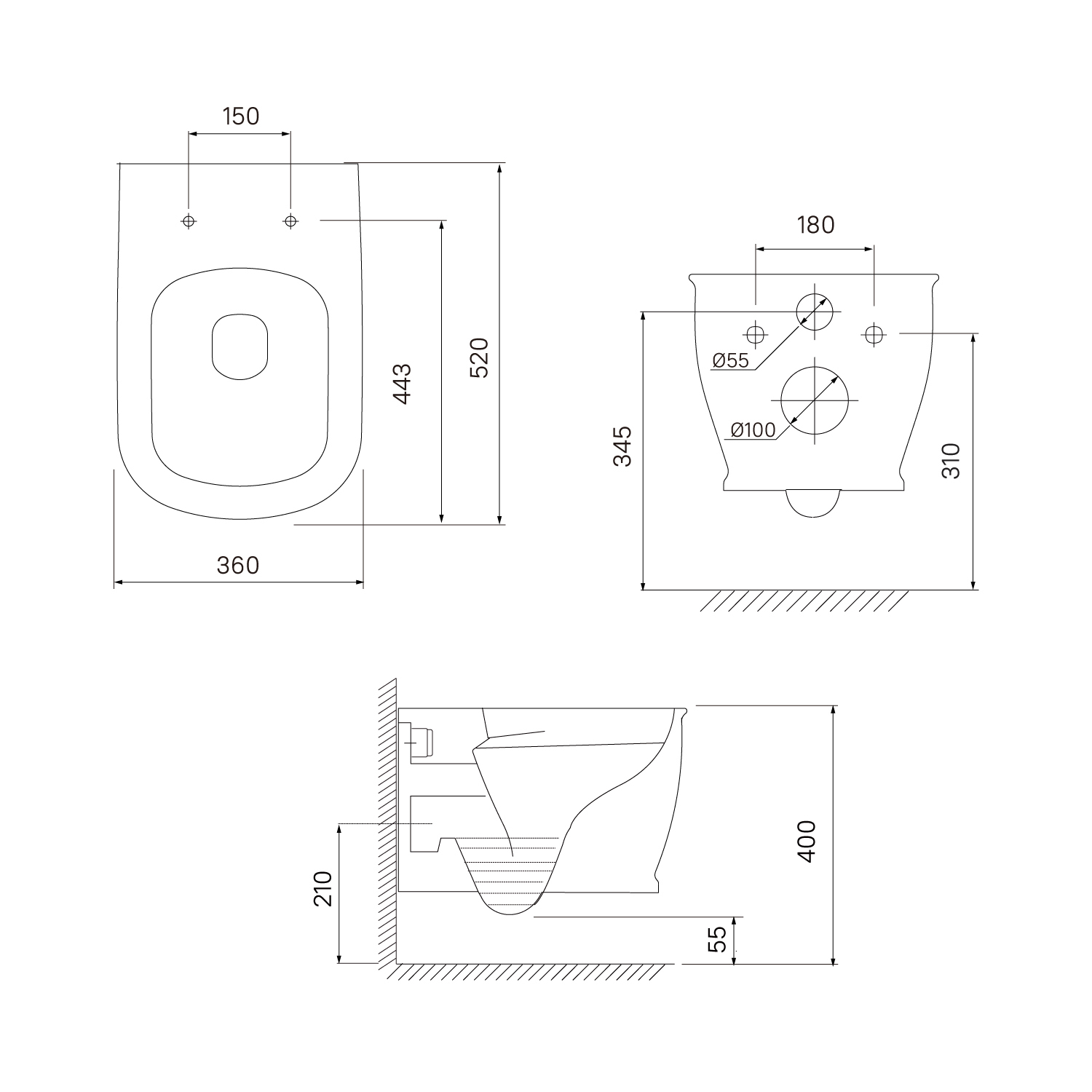 Купить Унитаз подвесной IDDIS Oxford OXFRDSEi25