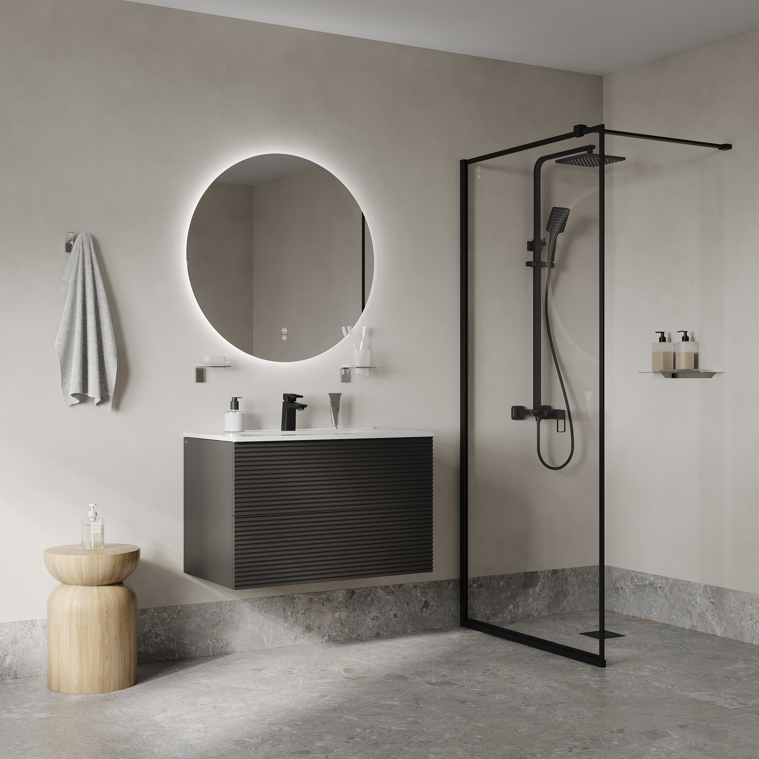 Купить Смеситель для раковины Iddis Bild черный матовый BILBL00i01