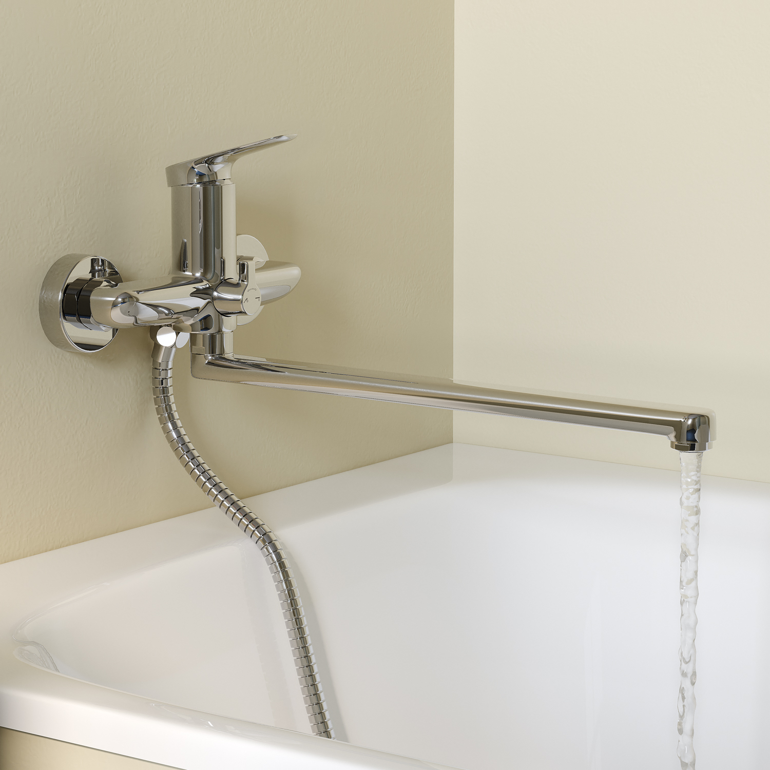 Купить Смеситель для ванны IDDIS Zodiac X с длинным изливом ZDXSBL2i10WA