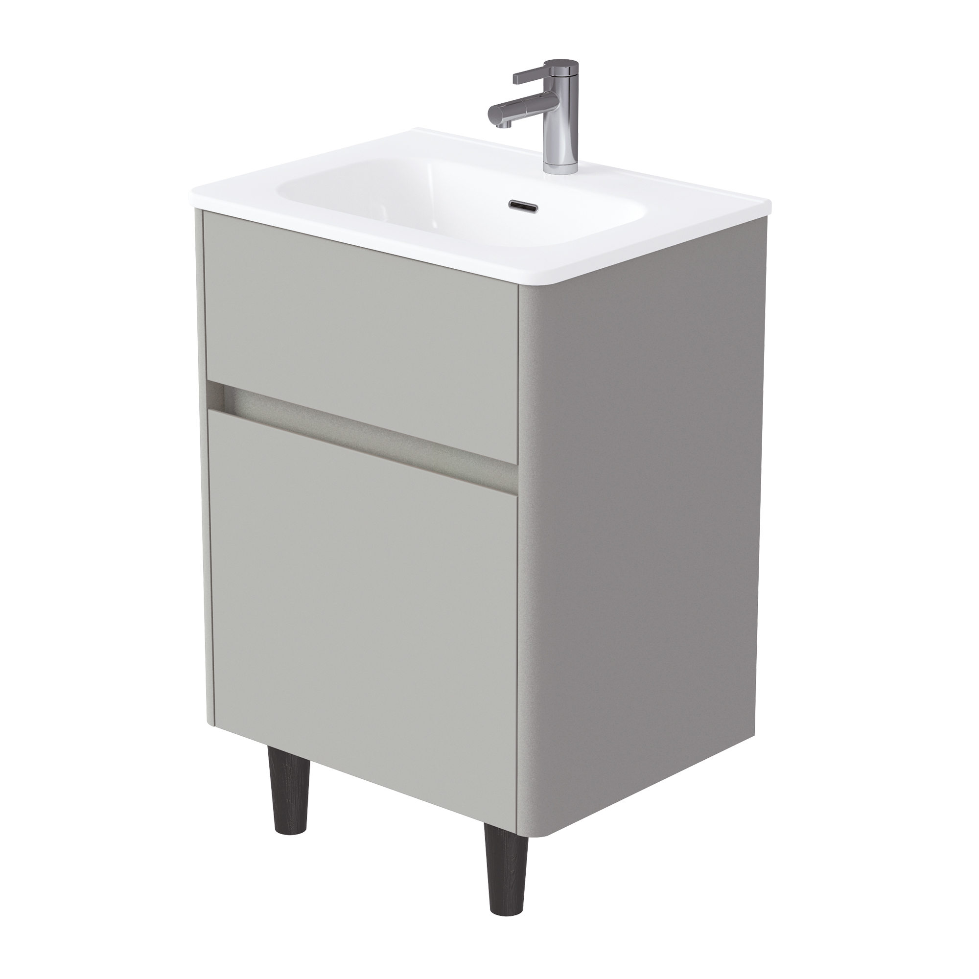 Купить Тумба под раковину Melody 60Н (600х870х453) 2я агатовый серый