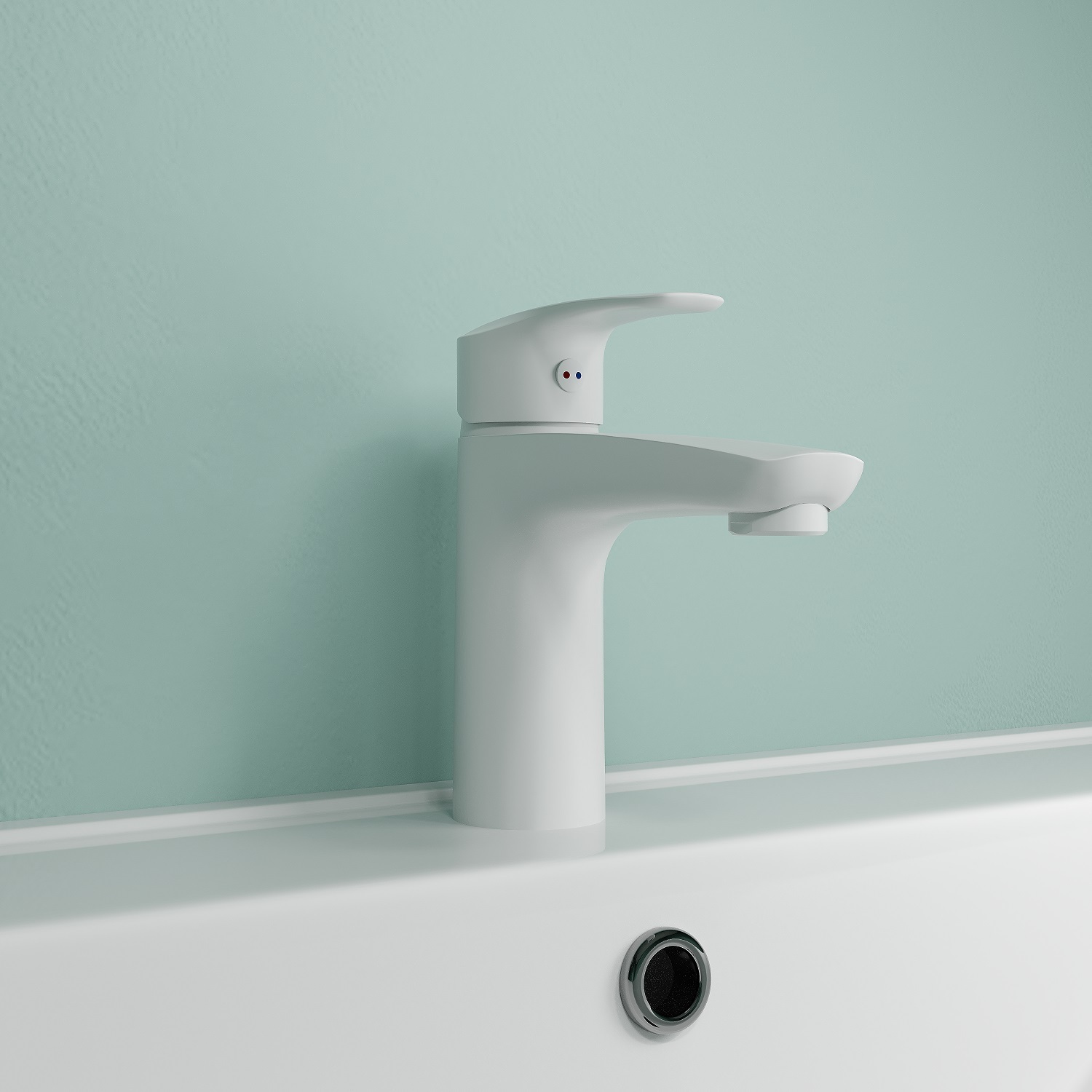 Купить Смеситель для раковины IDDIS Ray белый RAYWT00i01