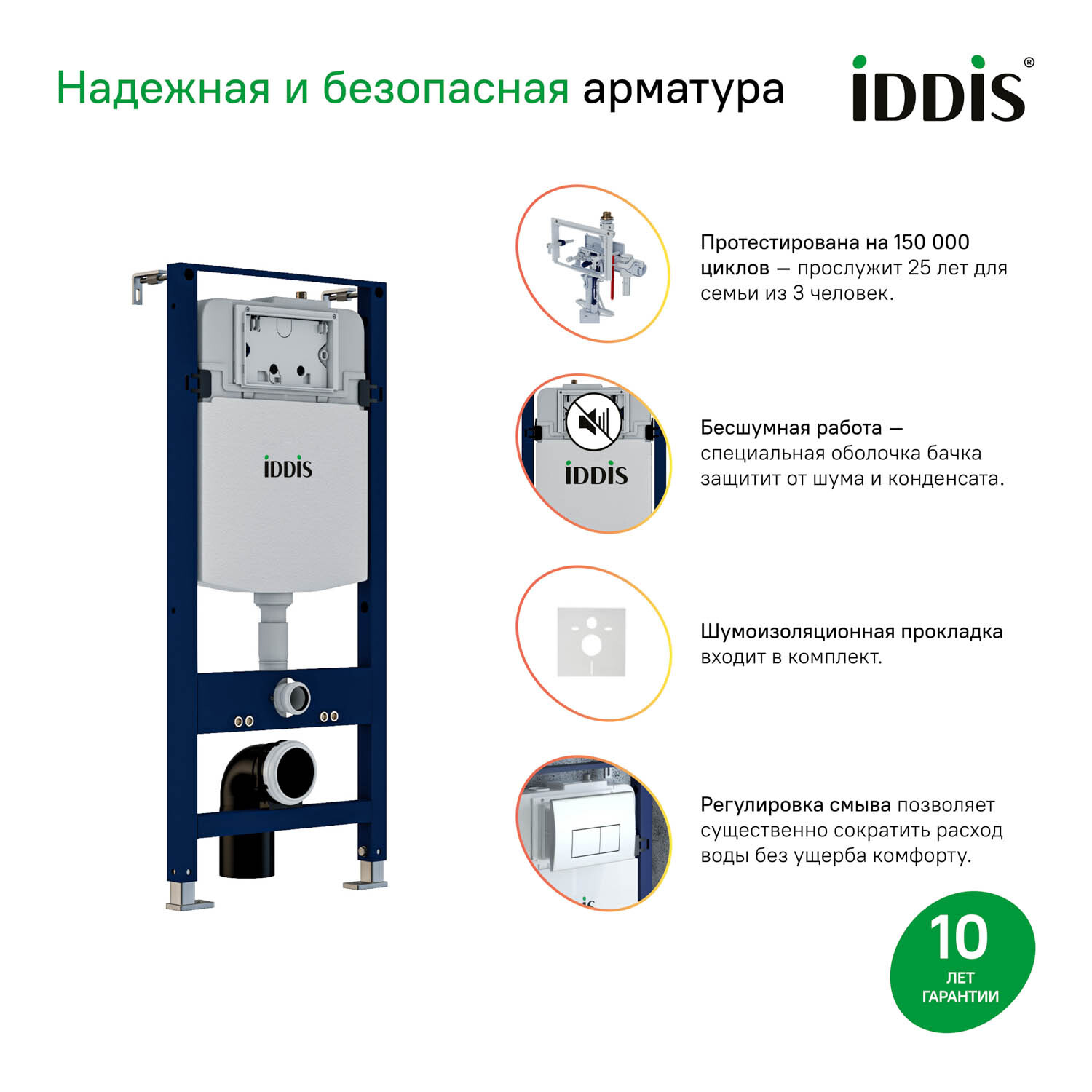 Купить Комплект 3в1 IDDIS Basic подвесной унитаз, инсталляция и клавиша смыва черная BASBQ02i73