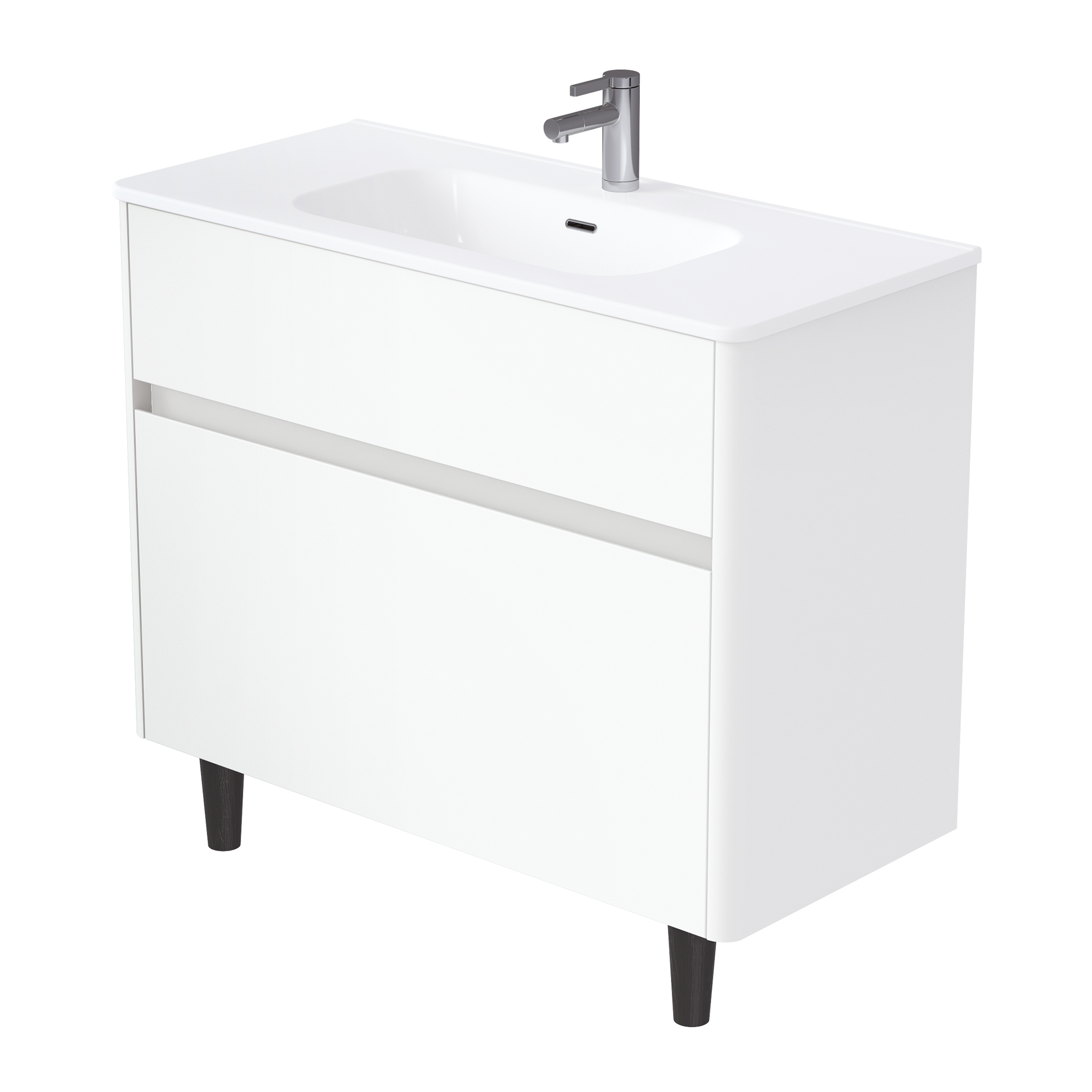 Купить Тумба под раковину Melody 100Н (1000х870х453) 2я белый