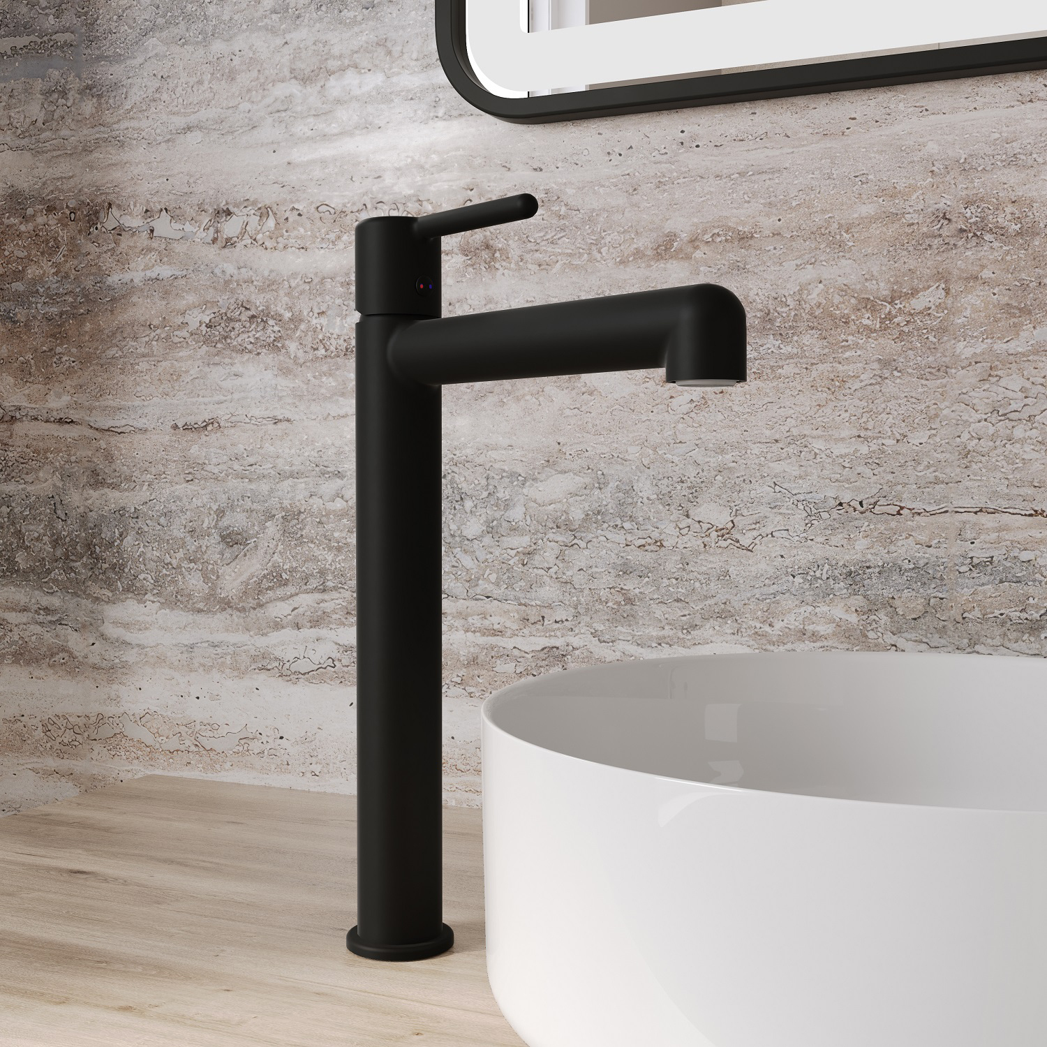 Купить Cмеситель для раковины IDDIS Aiger высокий черный матовый AIGBL01i01