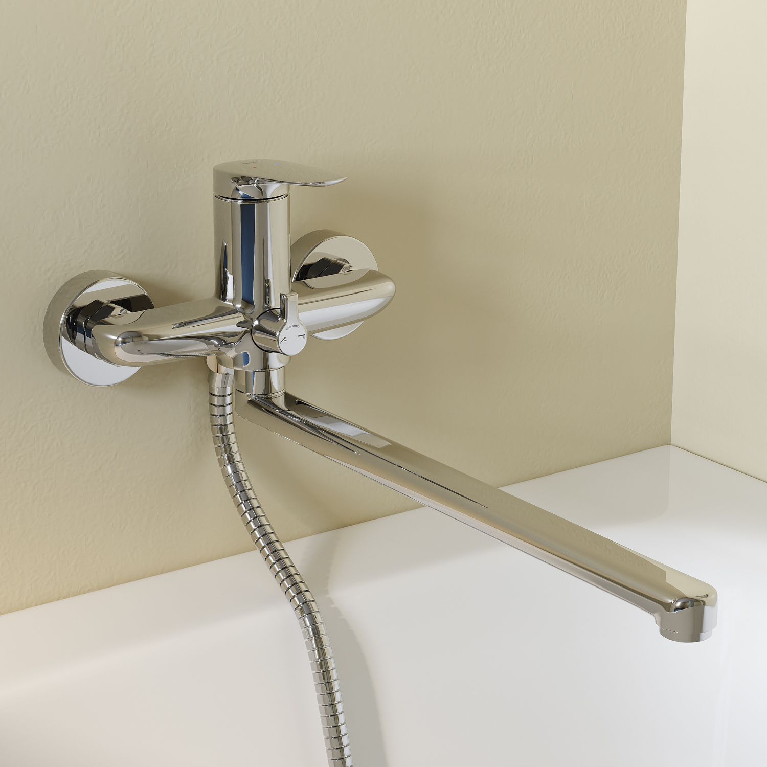 Купить Смеситель для ванны IDDIS Zodiac X с длинным изливом ZDXSBL2i10WA