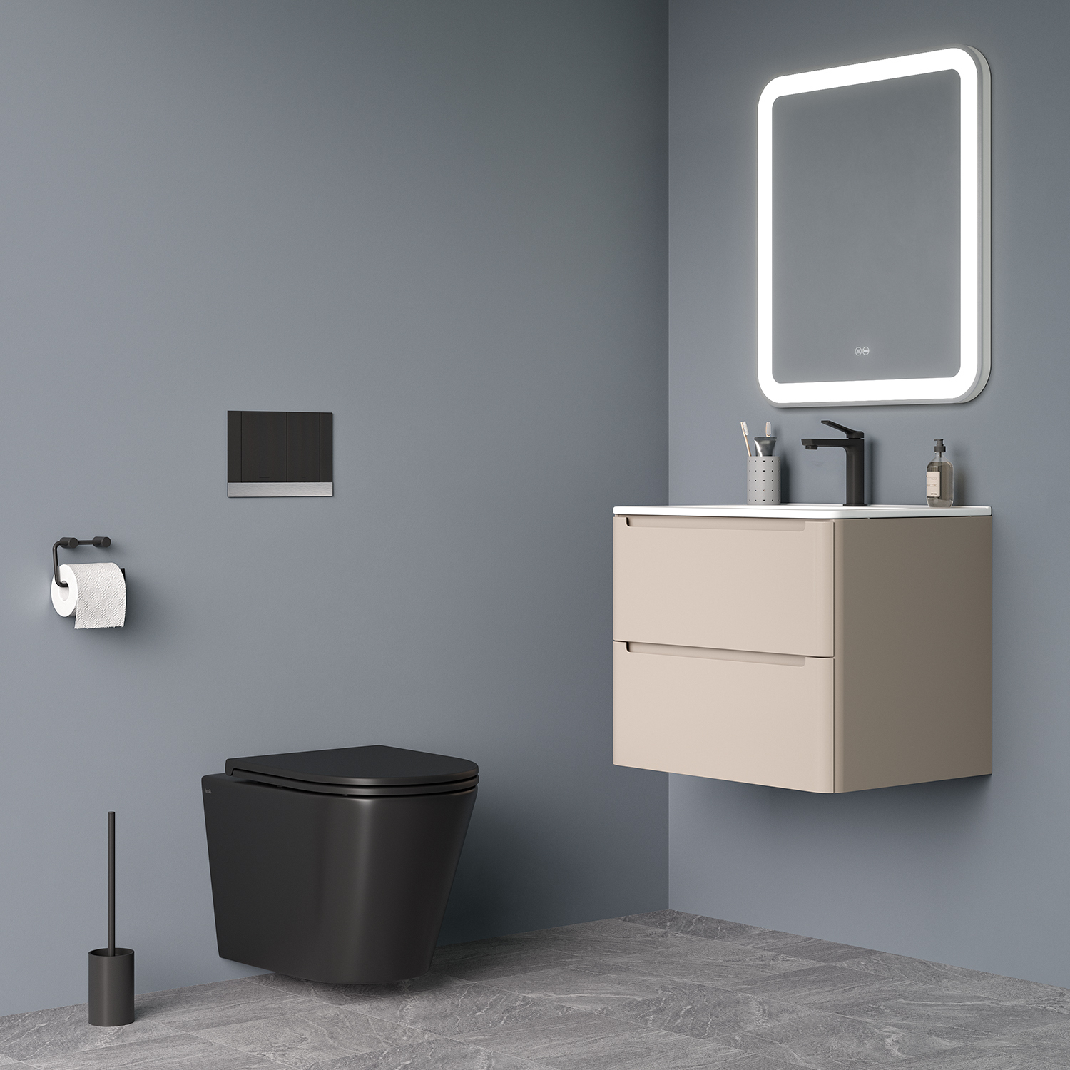 Купить Унитаз подвесной IDDIS Calipso безободковый черный матовый CALR3BMi25