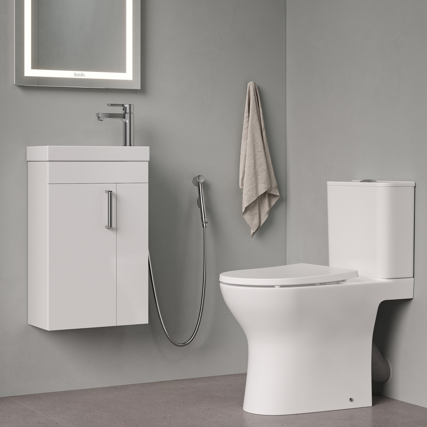 Купить Смеситель для раковины IDDIS Sena с гигиенической лейкой SENSB00i08