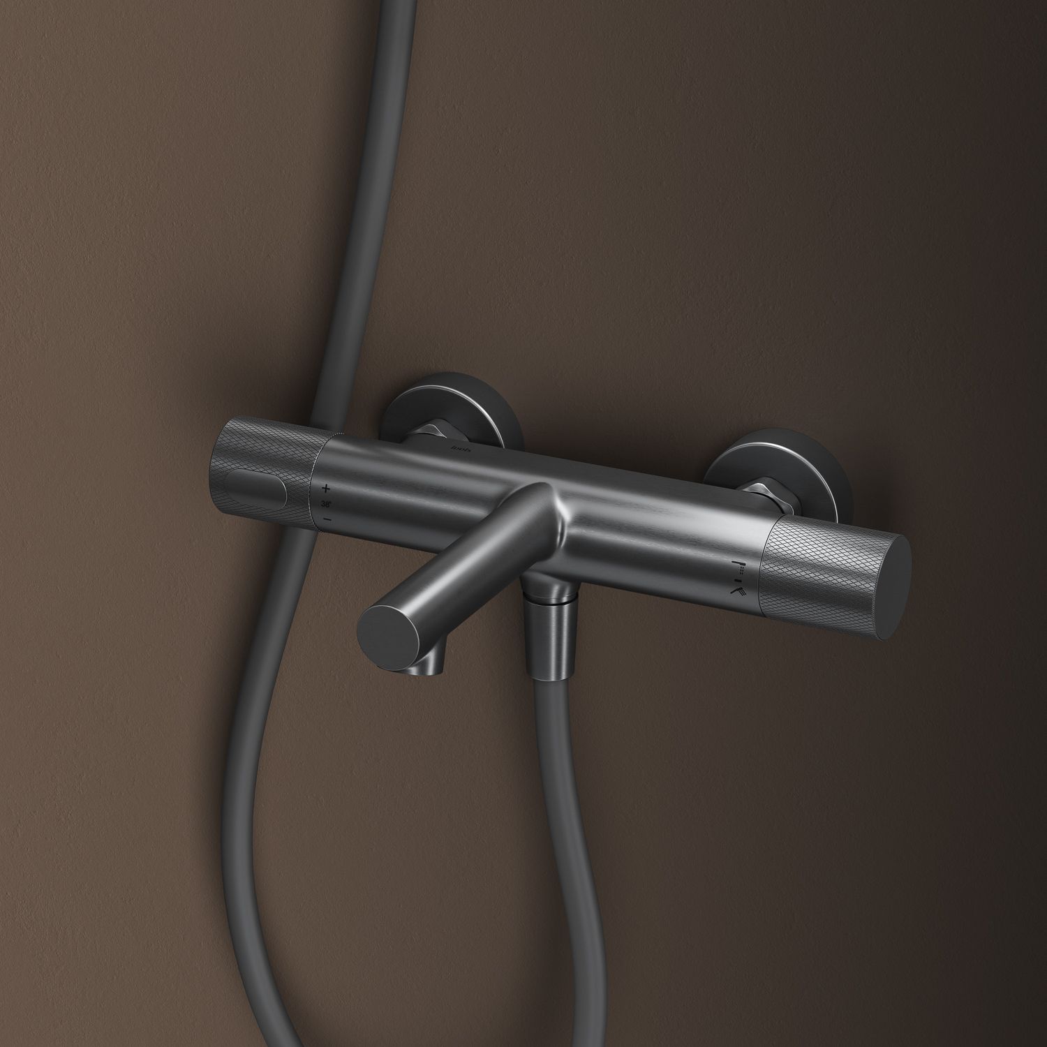 Купить Смеситель для ванны IDDIS Duna термостат графит матовый DUNGM02i74WA