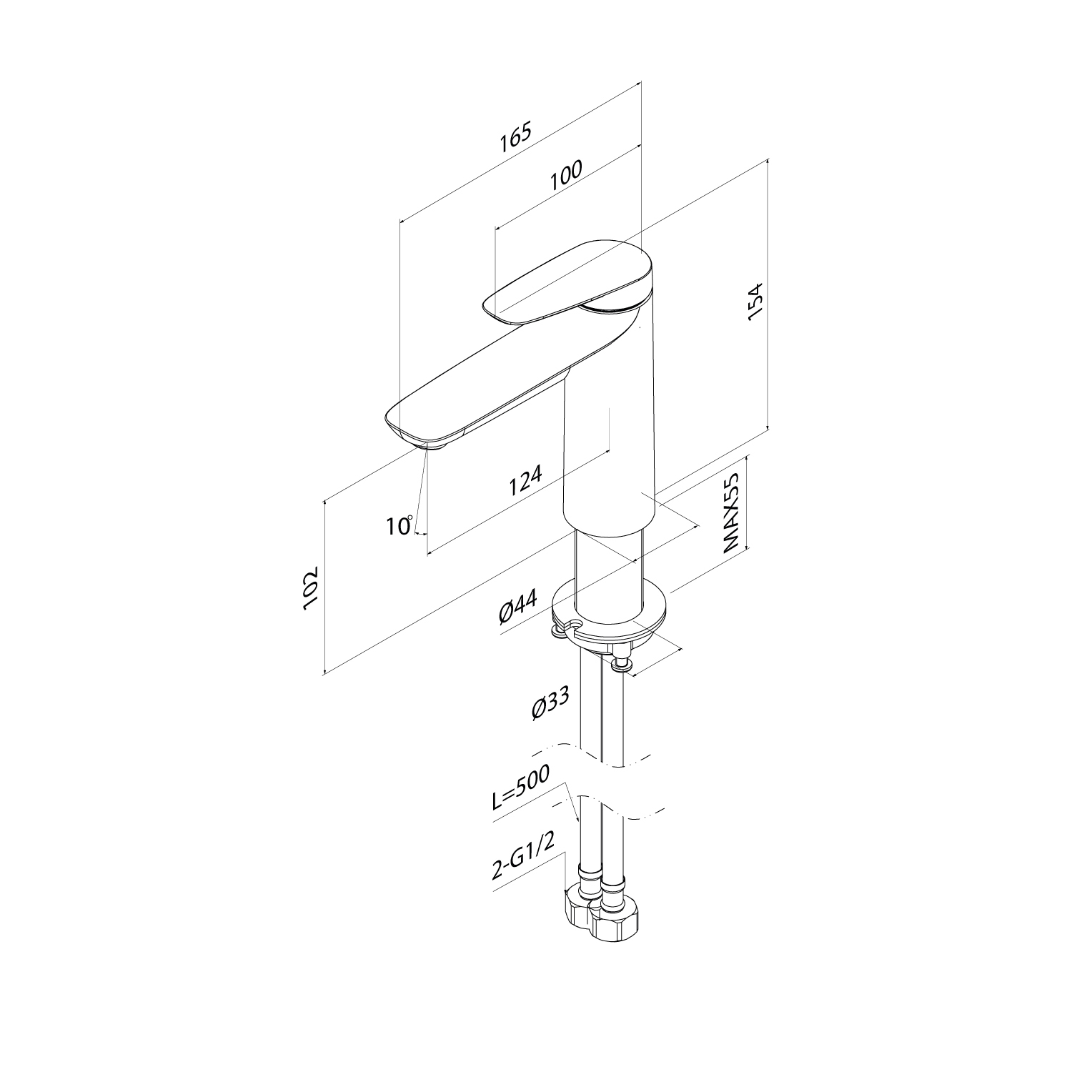 Купить Смеситель для раковины IDDIS Zodiac X ZDXSB00i01