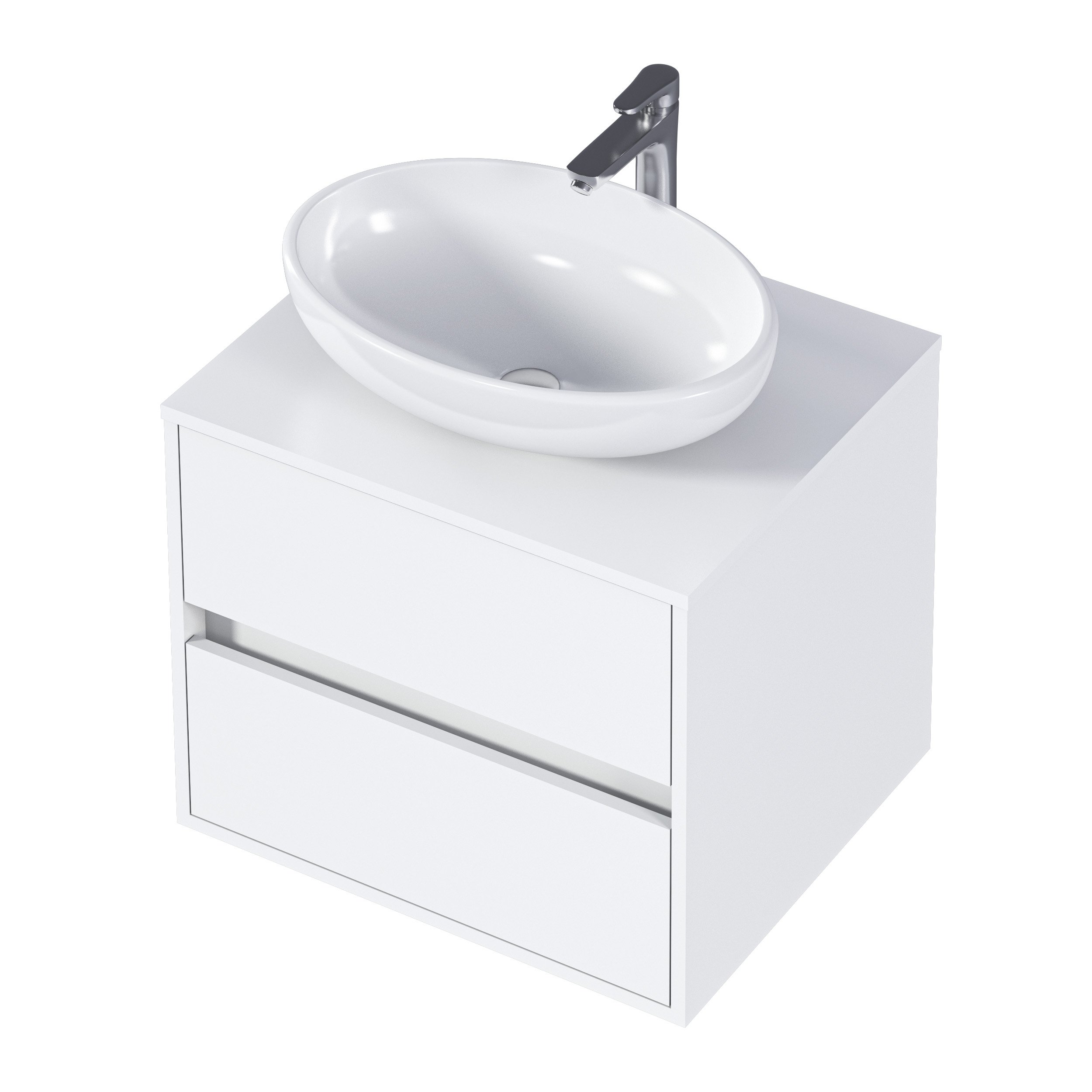 Купить Тумба со столешницей ВЕЛЛИ/Veil 60П (600х500х500) 2я белая аляска